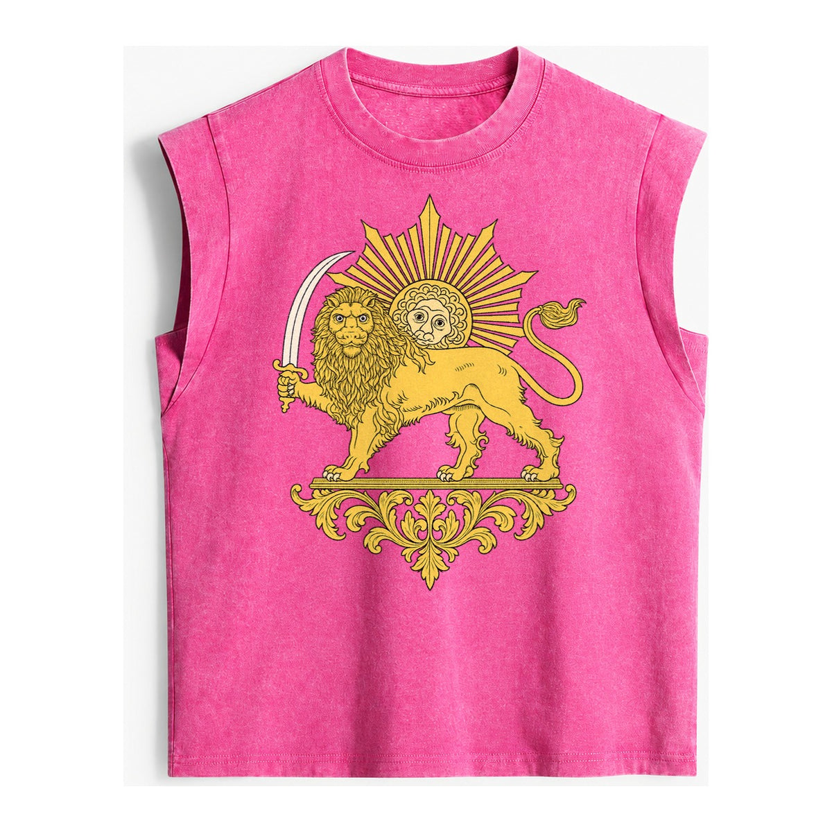 Shir O Khorshid - Vintage Washed Tank – Pink