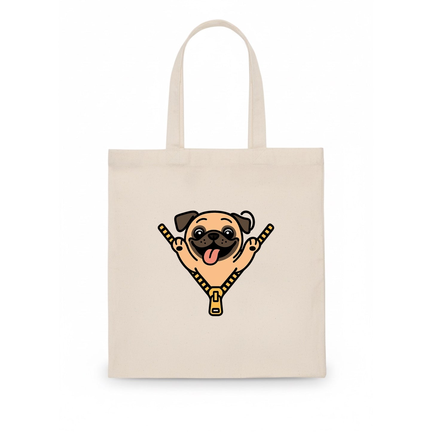 Pug - Tote Bag - white
