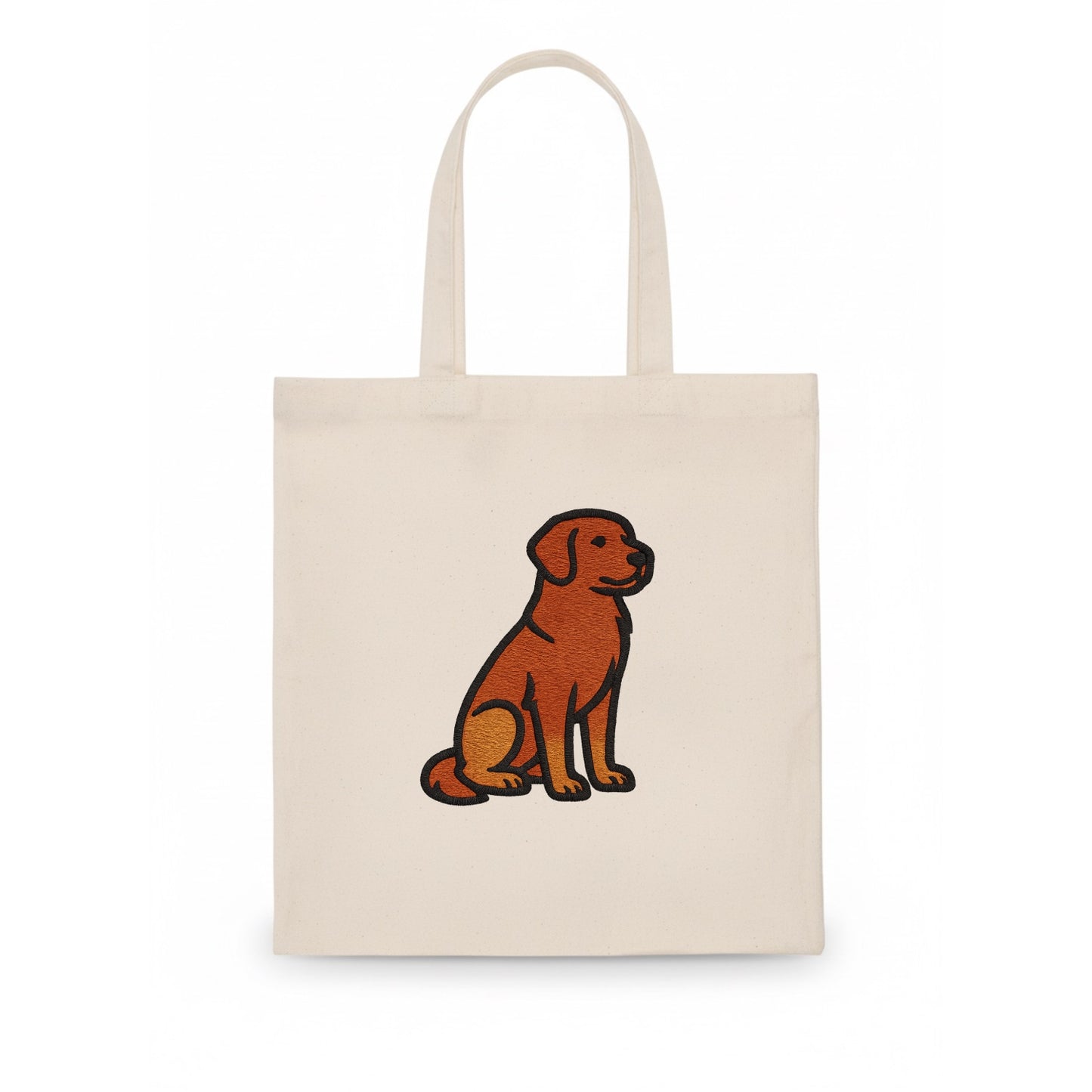 Nova Scotia Duck Tolling Retriever - Red embroidered pose - Tote Bag - white