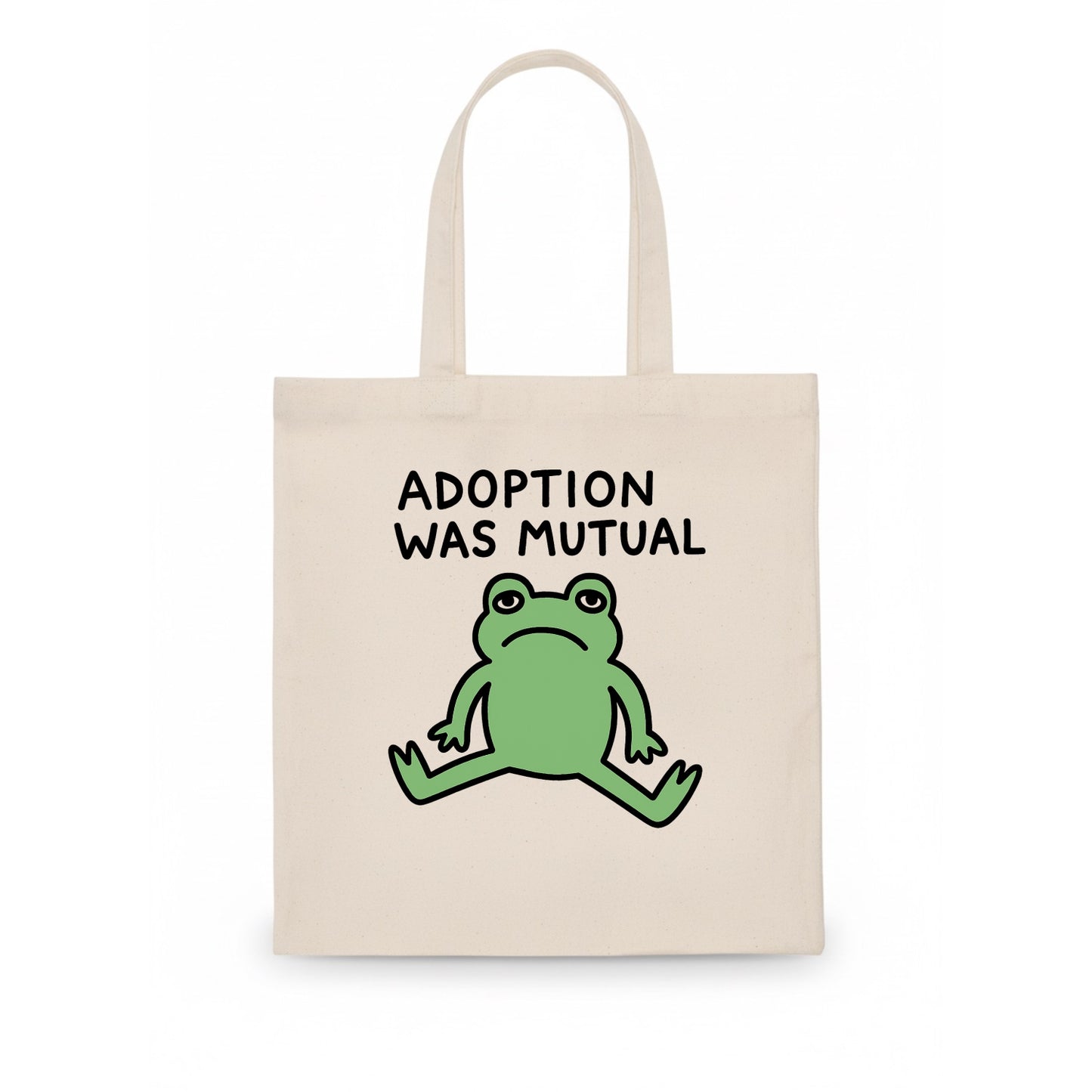 ADOPTION WAS MUTUAL | Animal choosing human - Tote Bag - white