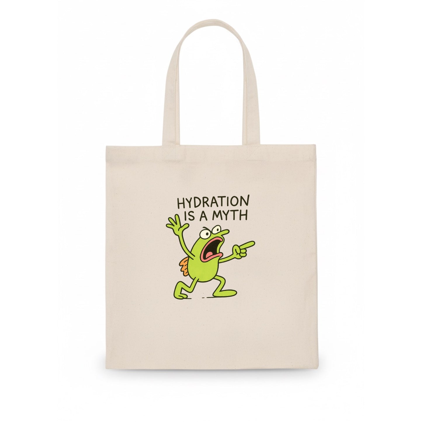 HYDRATION IS A MYTH | Dehydrated fish in desert - Tote Bag - white