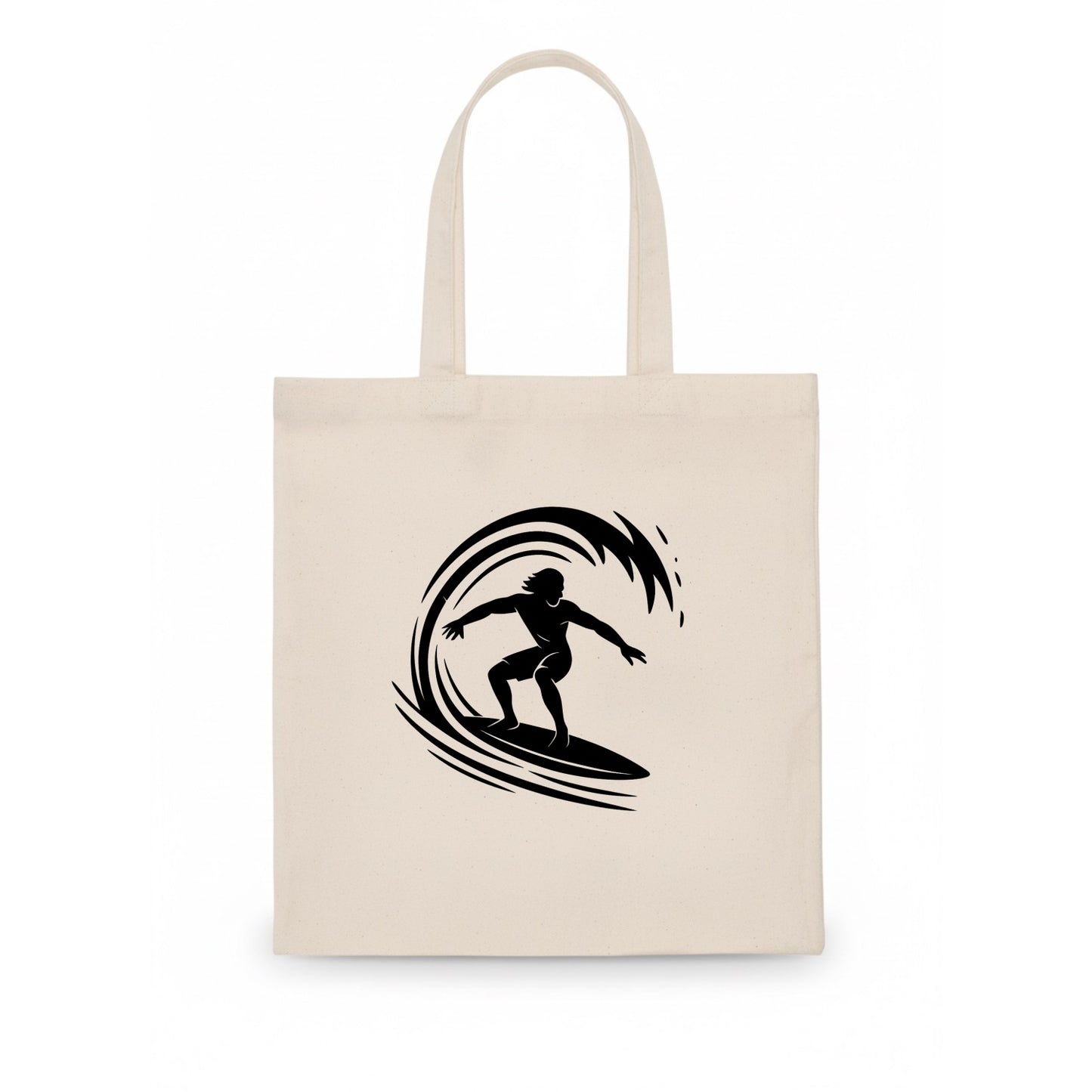 Hawaiian surfer riding big wave - Tote Bag - white