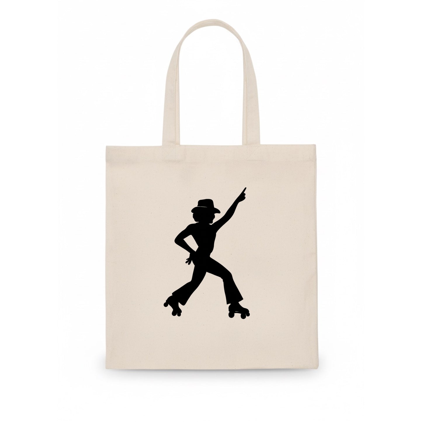 Retro roller skater in disco pose - Tote Bag - white