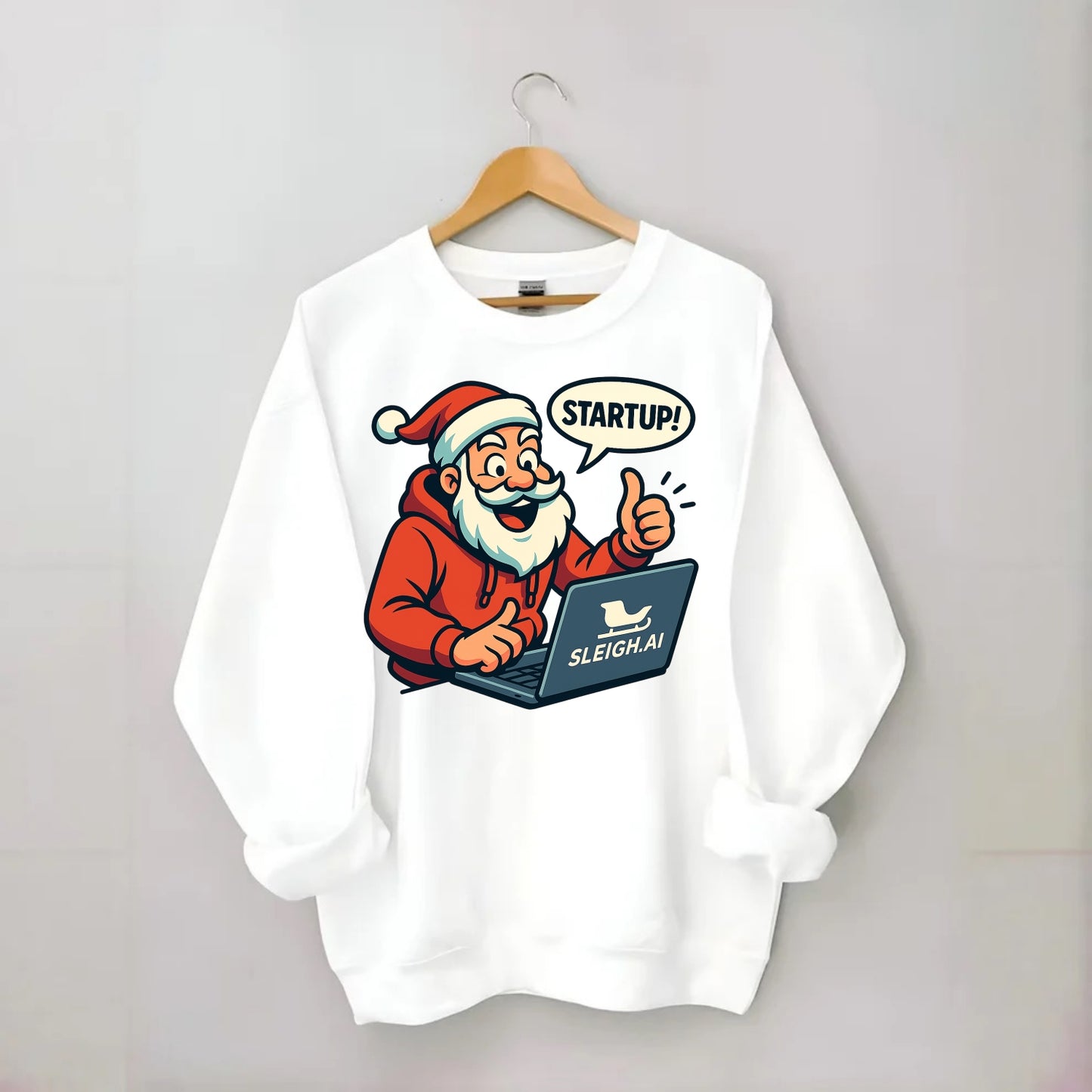 Santa Tech Startup CEO - Crewneck Sweatshirt - white