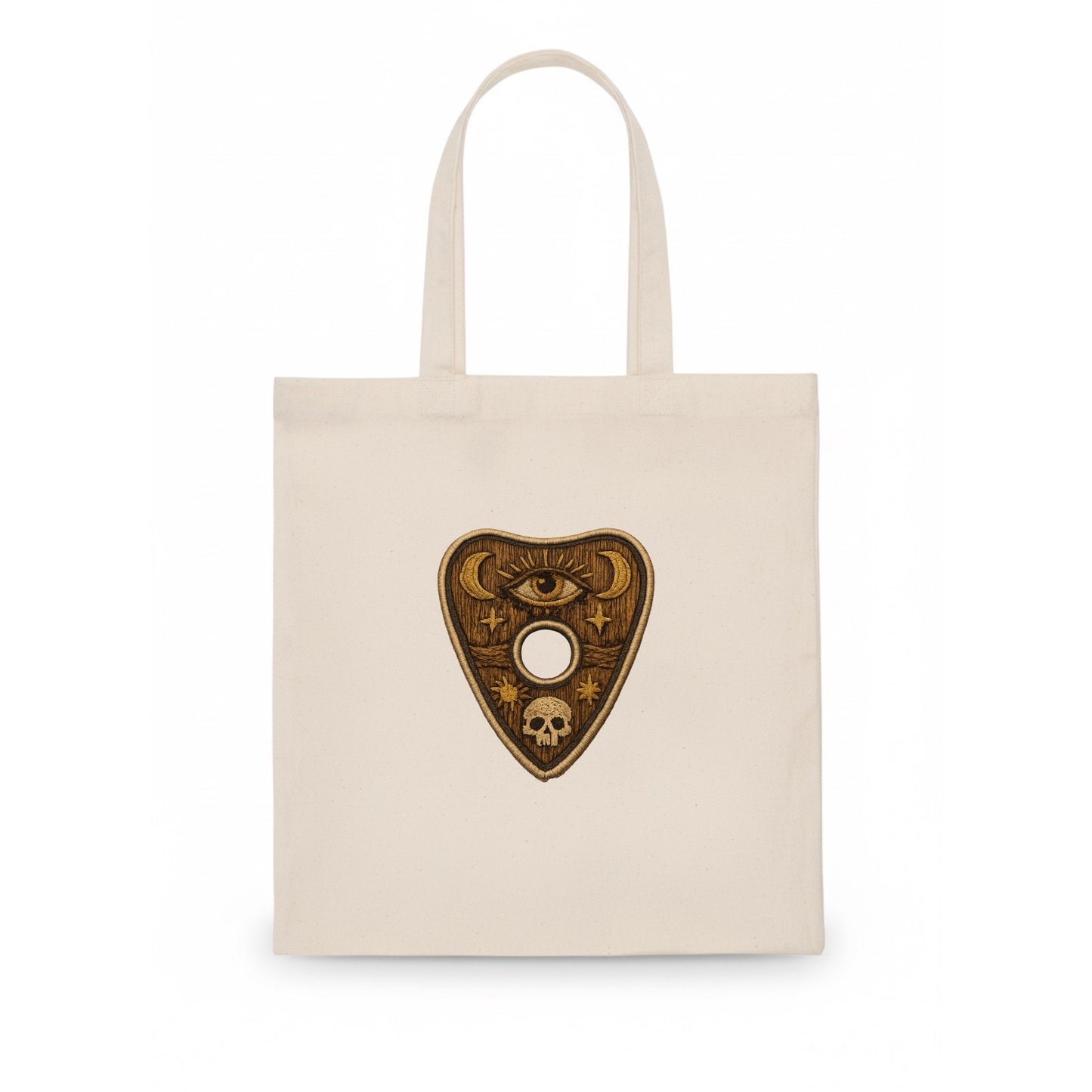 OUIJA PLANCHETTE - spirit board pointer in wood and gold , seance - Tote Bag - white