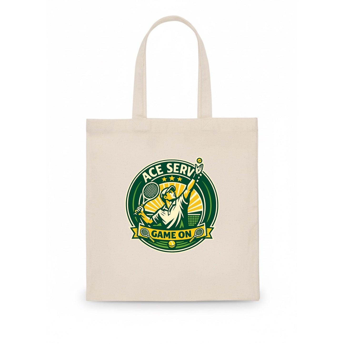 Serving Ace Emblem - Tote Bag - white