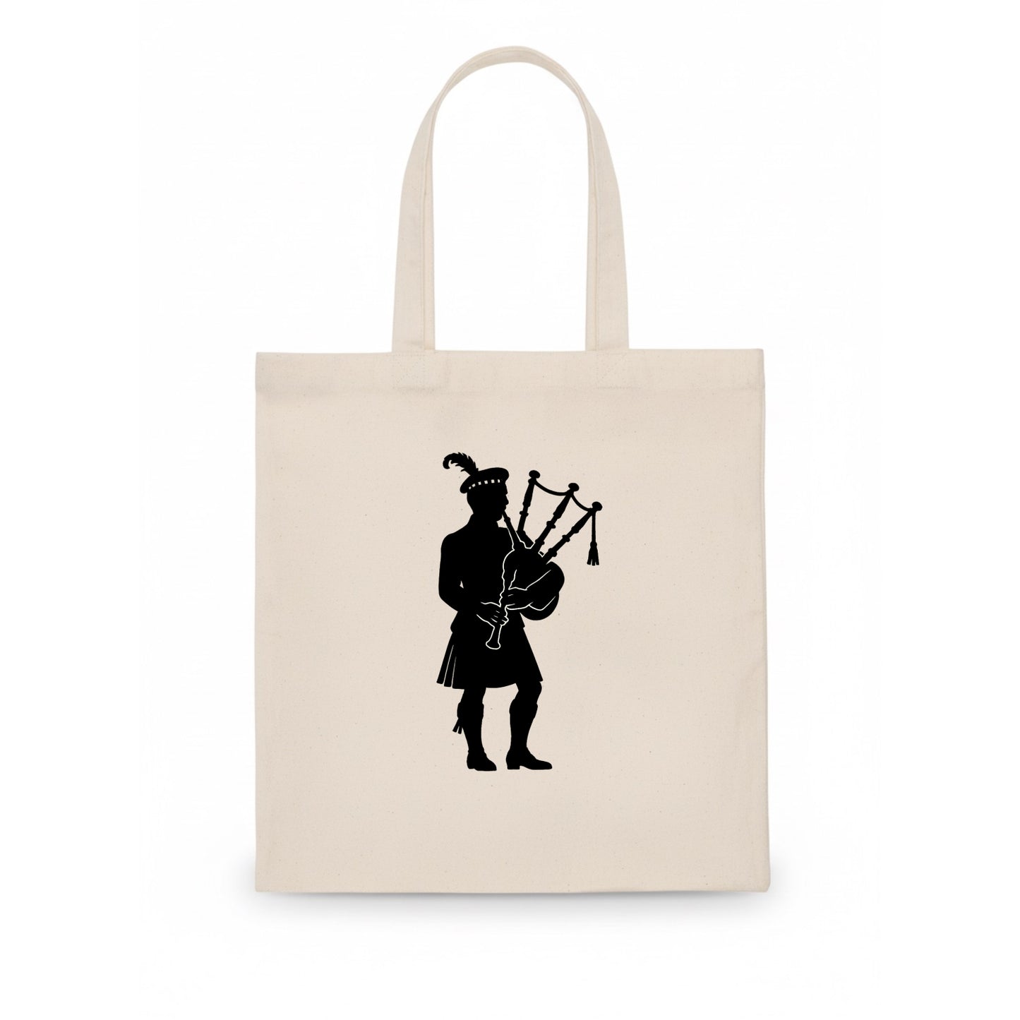 Bagpiper in traditional stance - Tote Bag - white