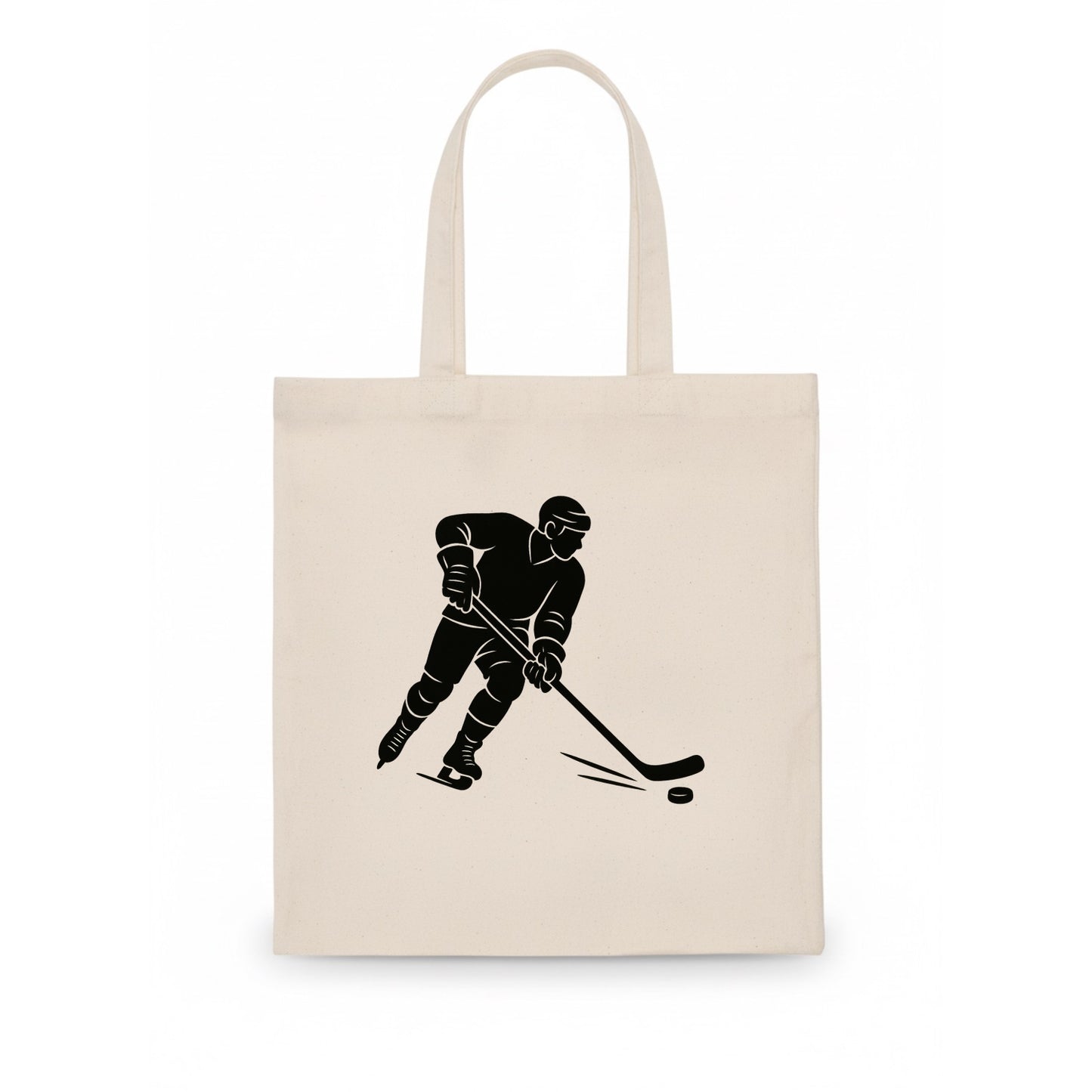 Ice hockey player shooting puck - Tote Bag - white