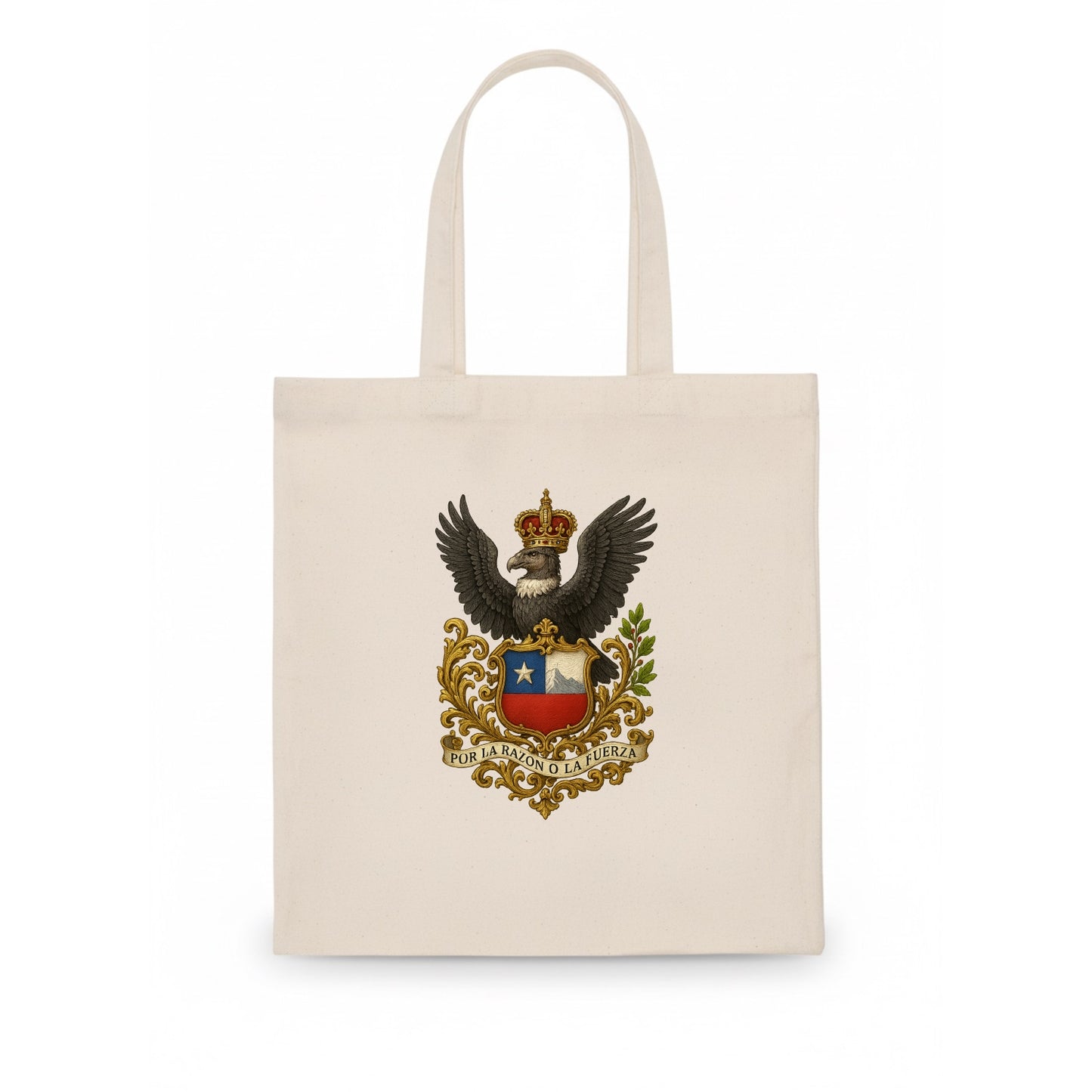 Chile Andean Condor Emblem - Tote Bag - white