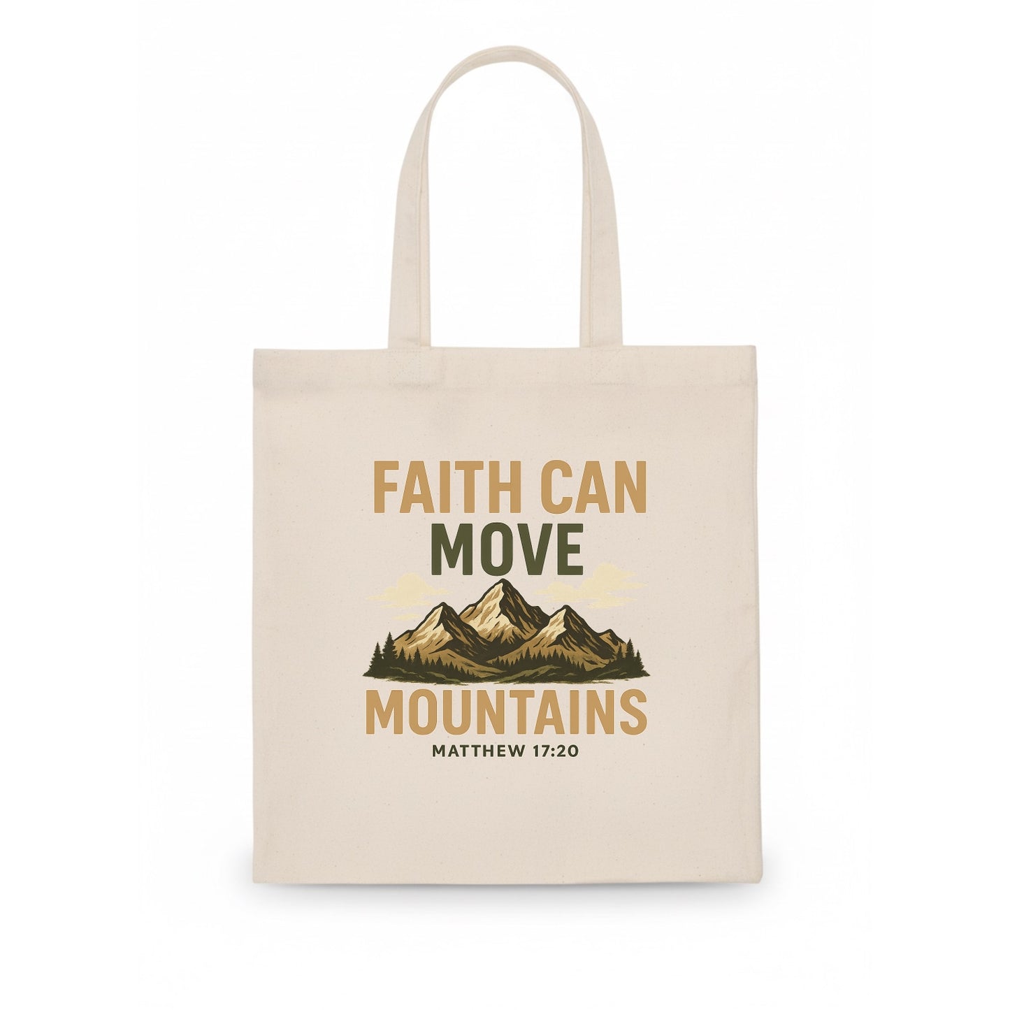 Matthew 17:20 Mountains - Tote Bag - white