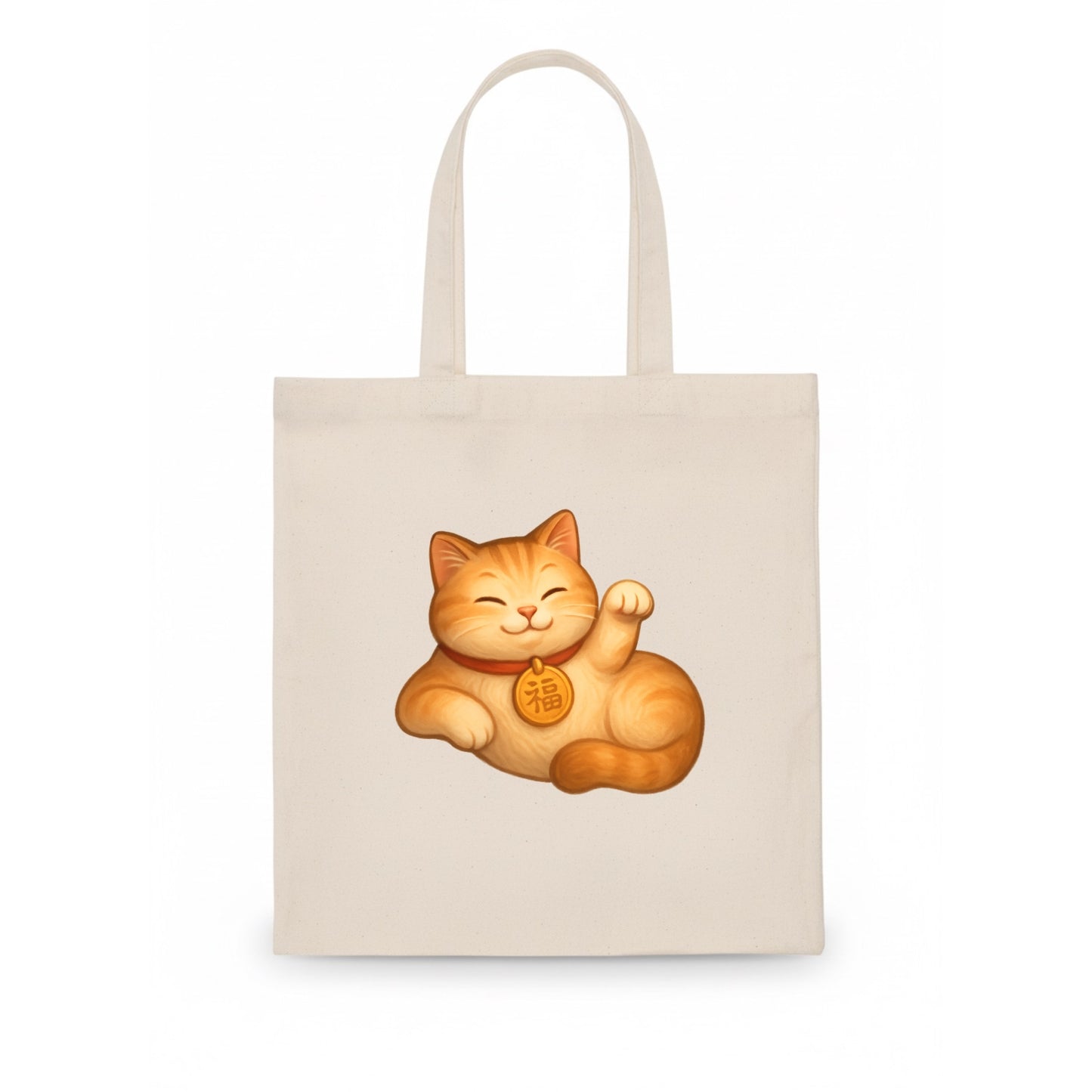 Maneki Neko Pose - Tote Bag - white