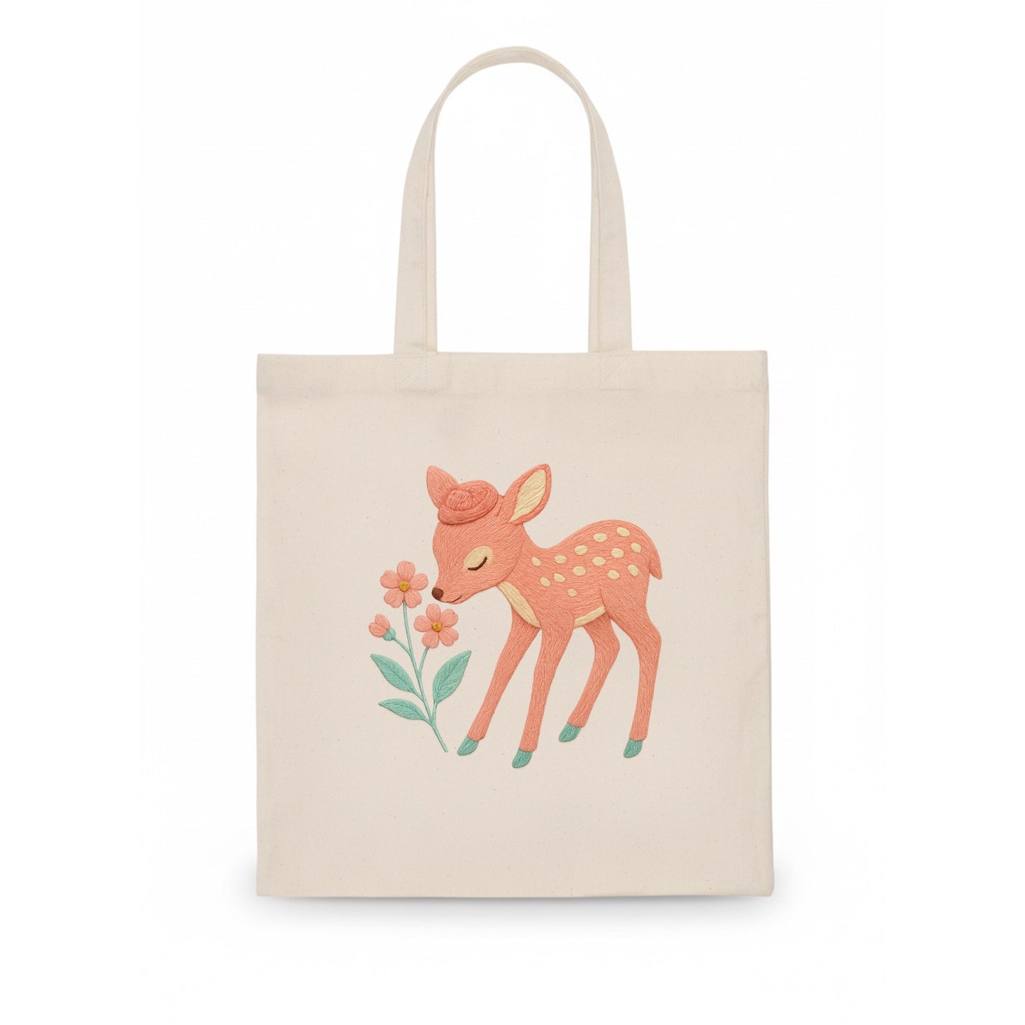 Coral Fawn - Tote Bag - white