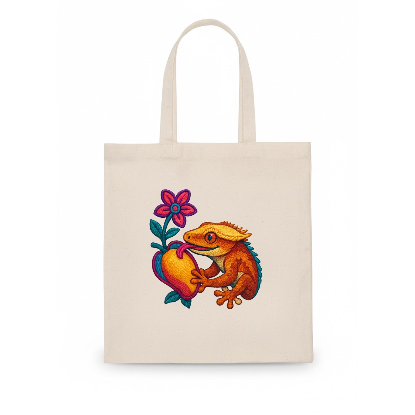 Crested Gecko - Tote Bag - white