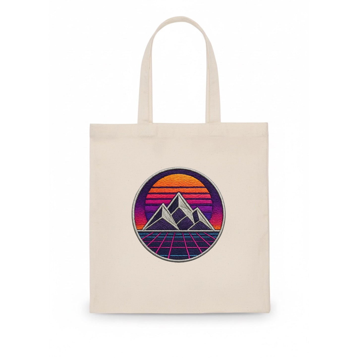 Retrowave Mountains - Tote Bag - white
