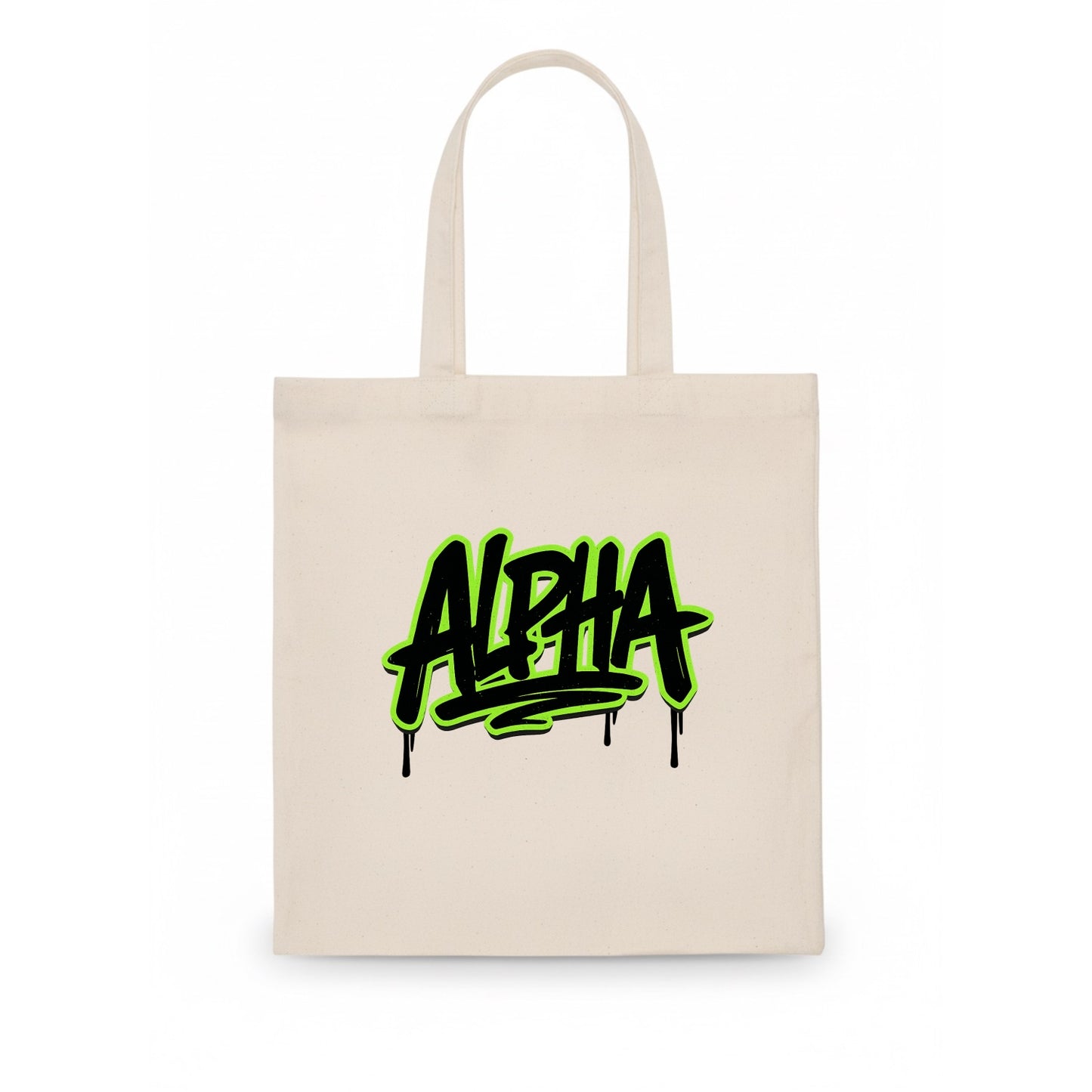 Bold typography design - "ALPHA" - leader of the pack - Tote Bag - white