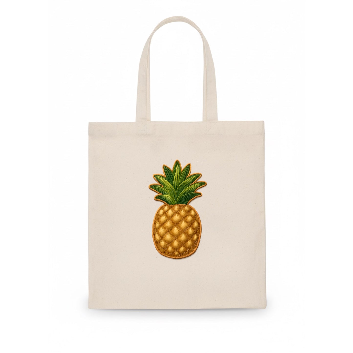 PINEAPPLE CROWN - tropical fruit in yellow and green , hospitality - Tote Bag - white