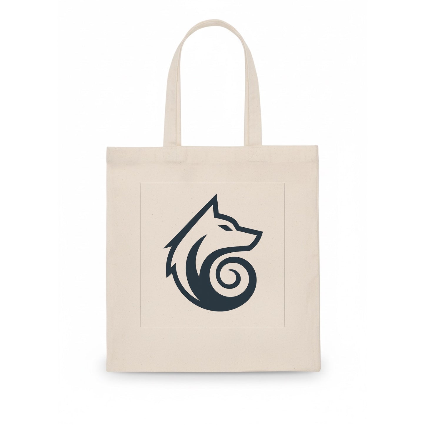 Wind Wolf Spiral - Tote Bag - white