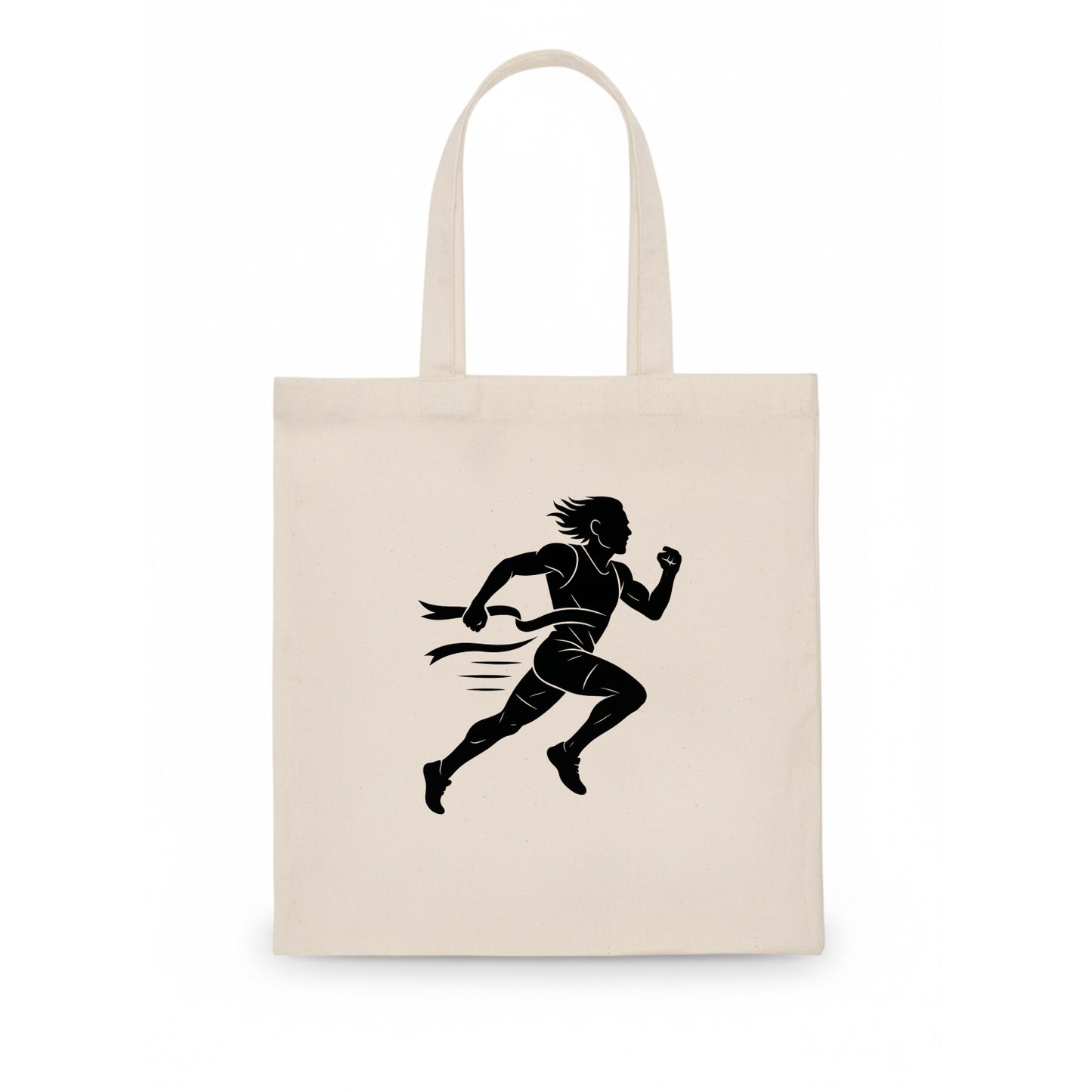 Runner sprinting finish line - Tote Bag - white