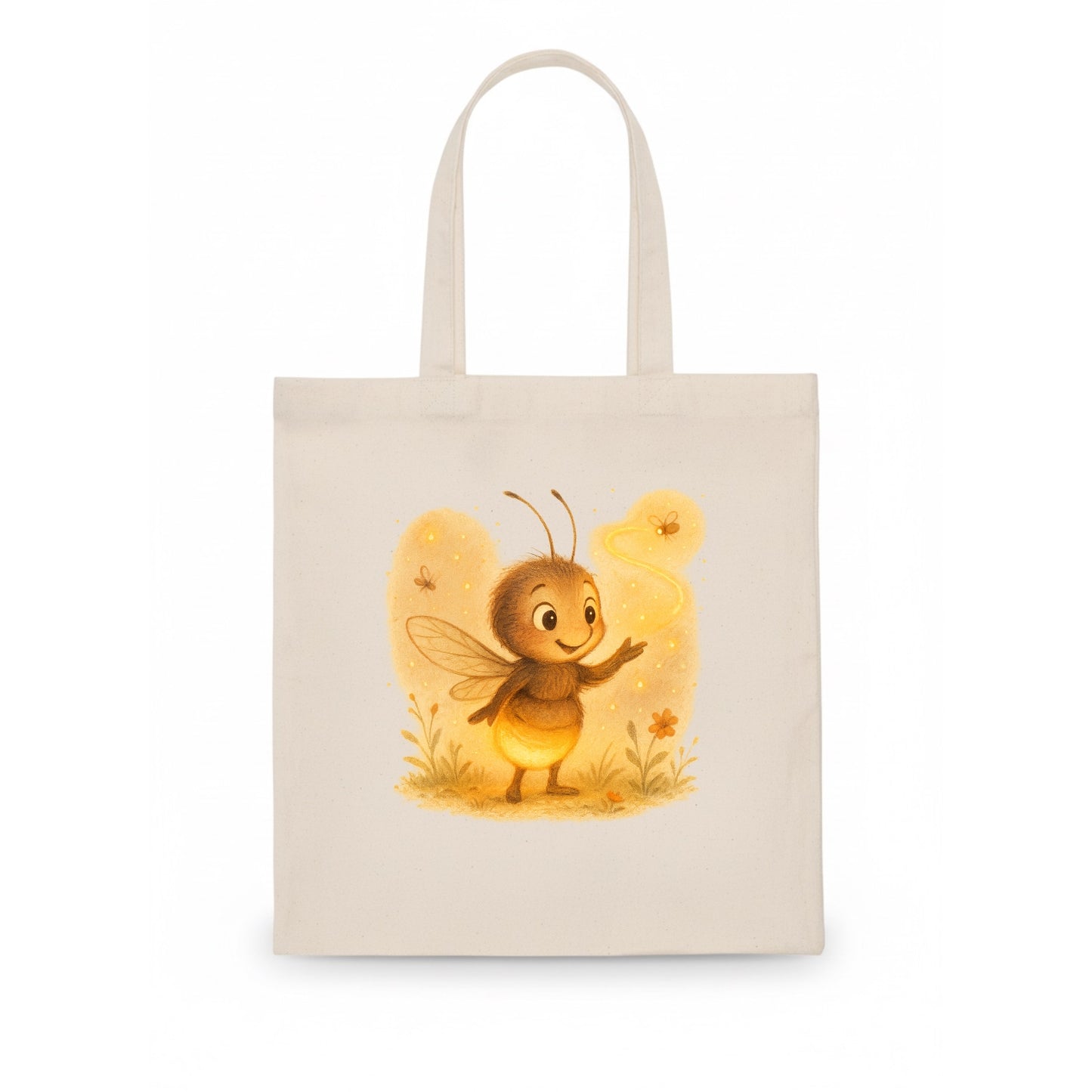 Firefly choreographer arranging synchronized light patterns over a meadow stage - Tote Bag - white