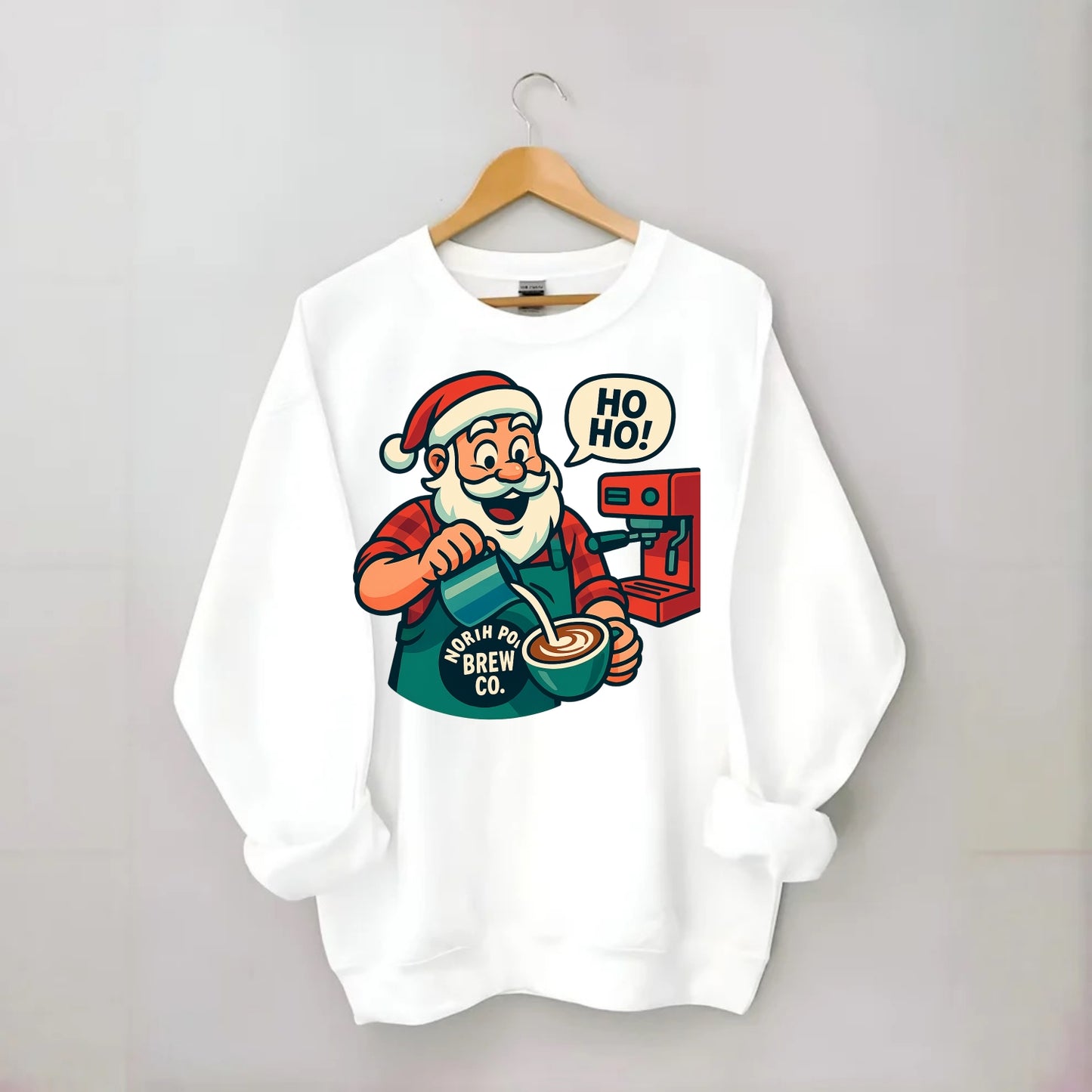 Santa Barista - Crewneck Sweatshirt - white