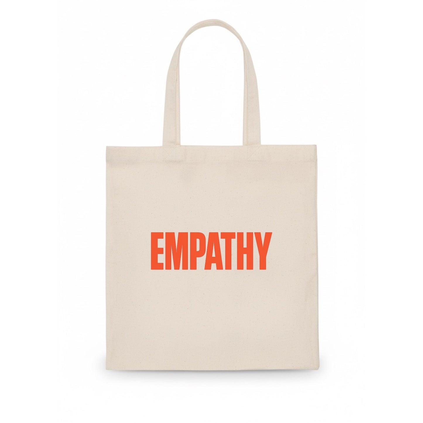 Bold typography design - "EMPATHY" - understanding others, emotional connection - Tote Bag - white