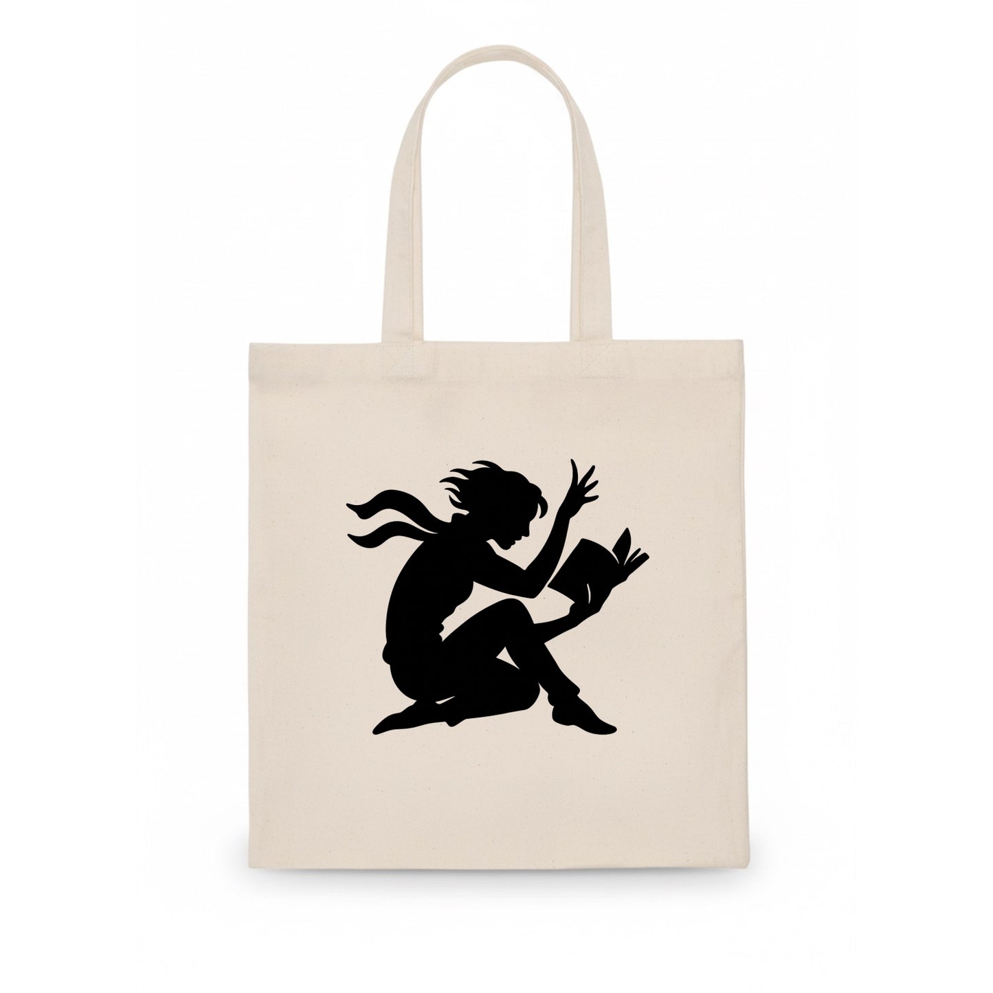 Reader lost in book moment - Tote Bag - white