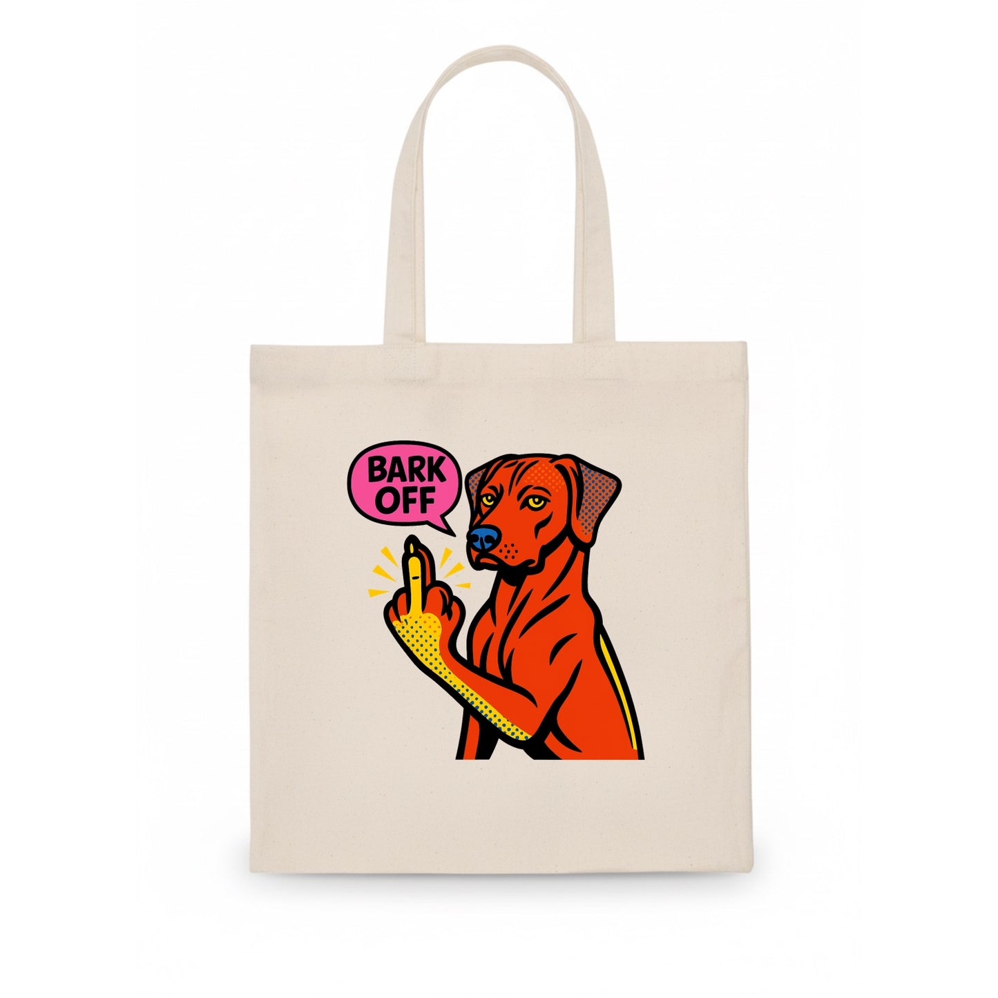Rhodesian Ridgeback with distinctive ridge on back, athletic muscular paw up - Tote Bag - white