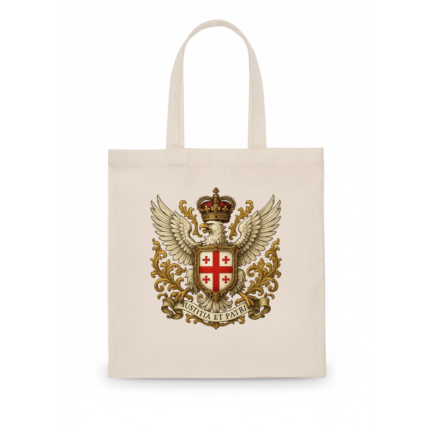 Georgia White Eagle Emblem - Tote Bag - white