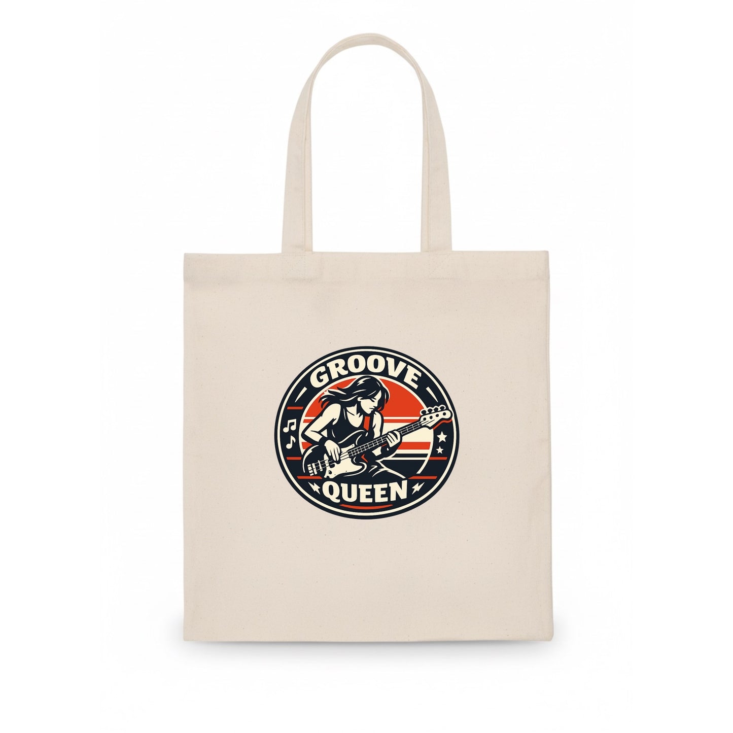 Groove Queen Emblem - Tote Bag - white