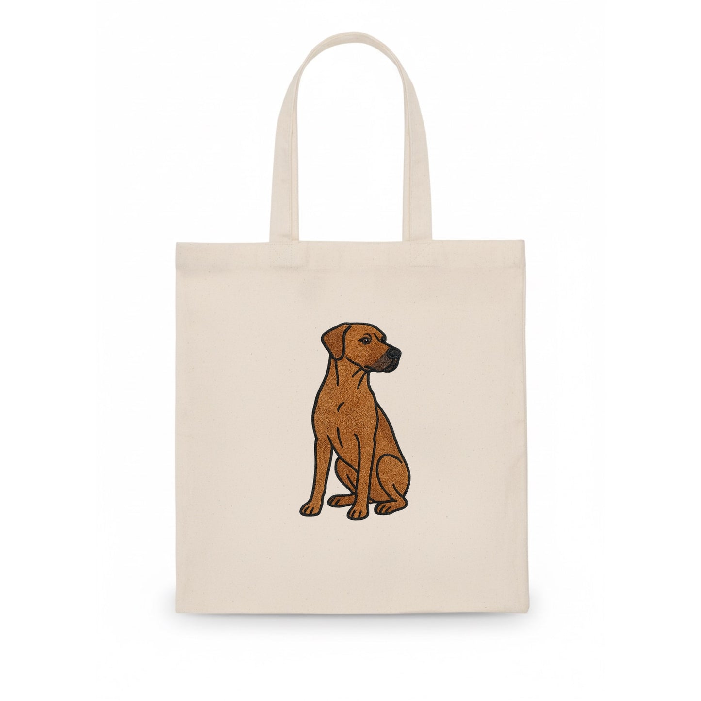 Rhodesian Ridgeback - Red wheaten embroidered pose - Tote Bag - white
