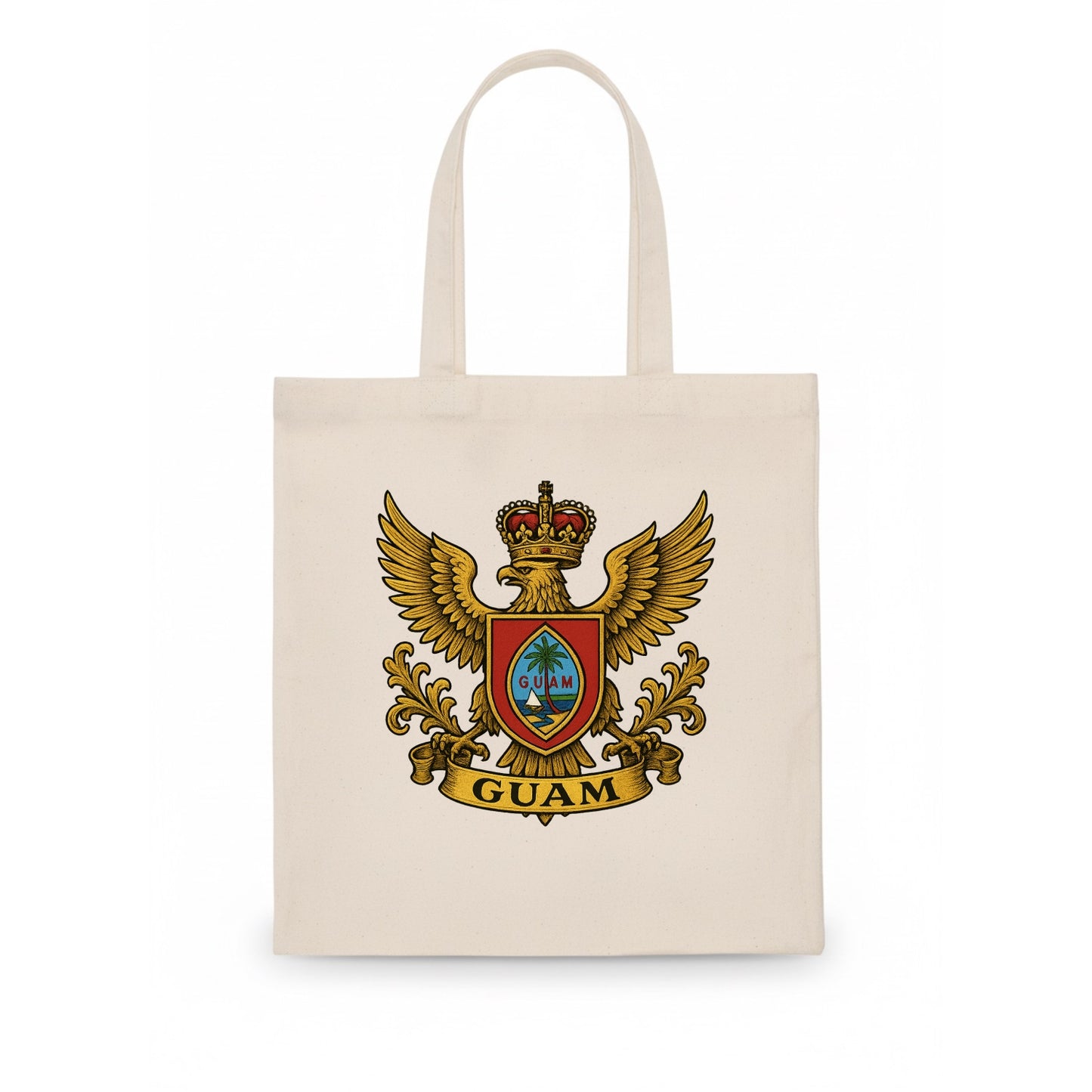 Guam Heritage Badge - Tote Bag - white