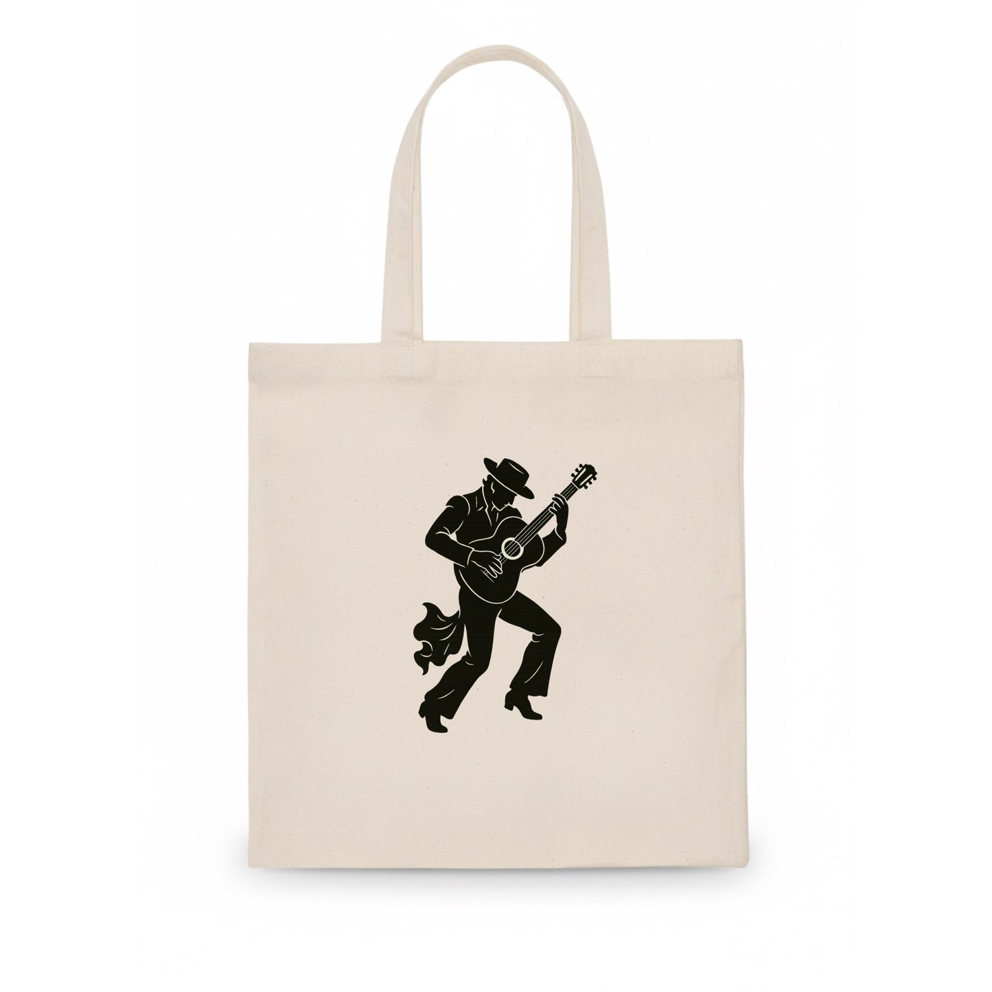 Flamenco guitarist dramatic pose - Tote Bag - white