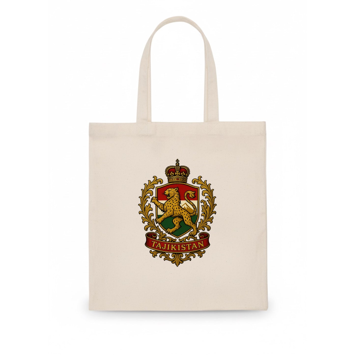 Tajikistan Heritage Badge - Tote Bag - white