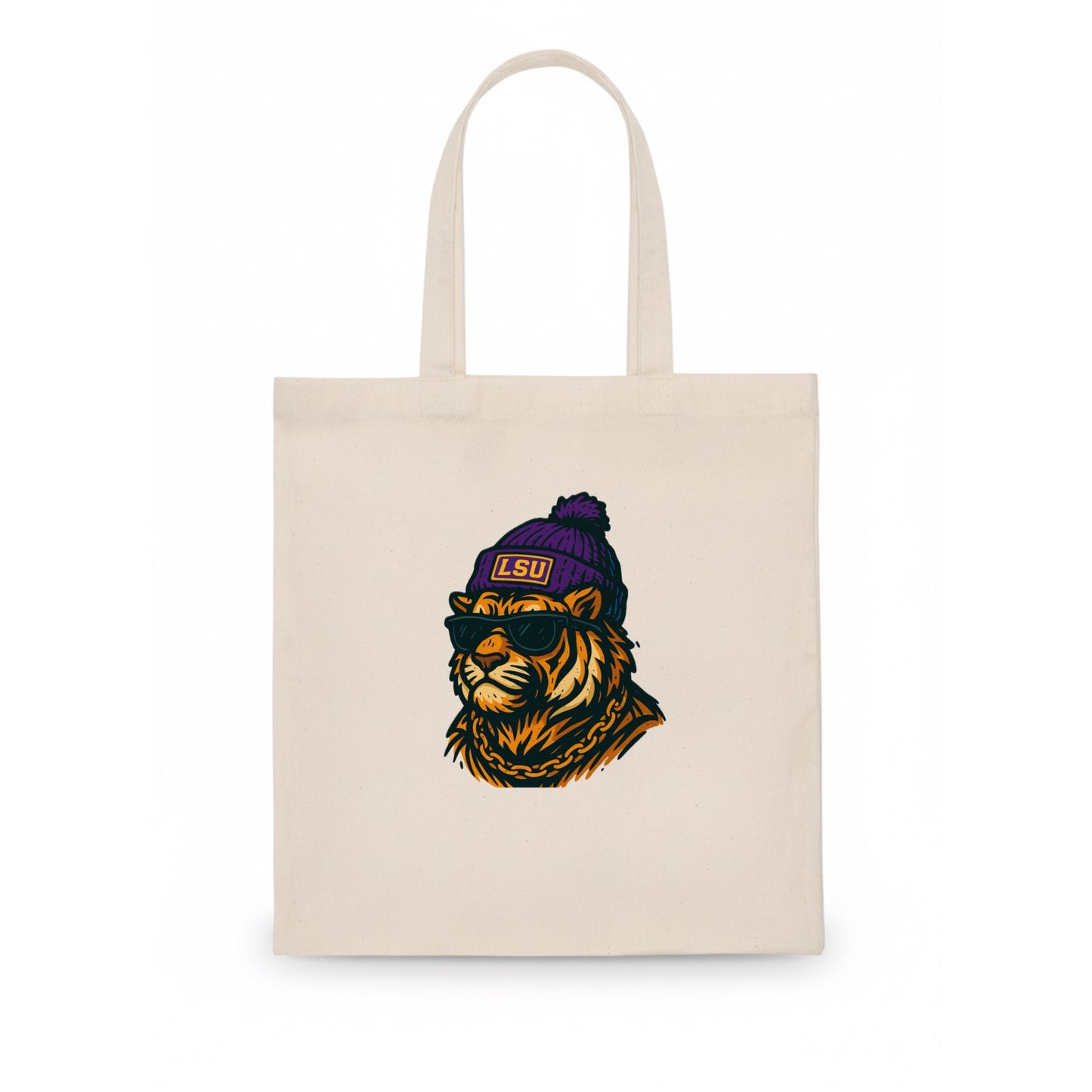LSU Mike Tiger - Tote Bag - white