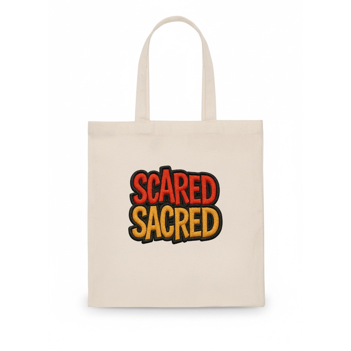 SCARED;SACRED JOURNEY Spiritual Purple Hat - Tote Bag - white