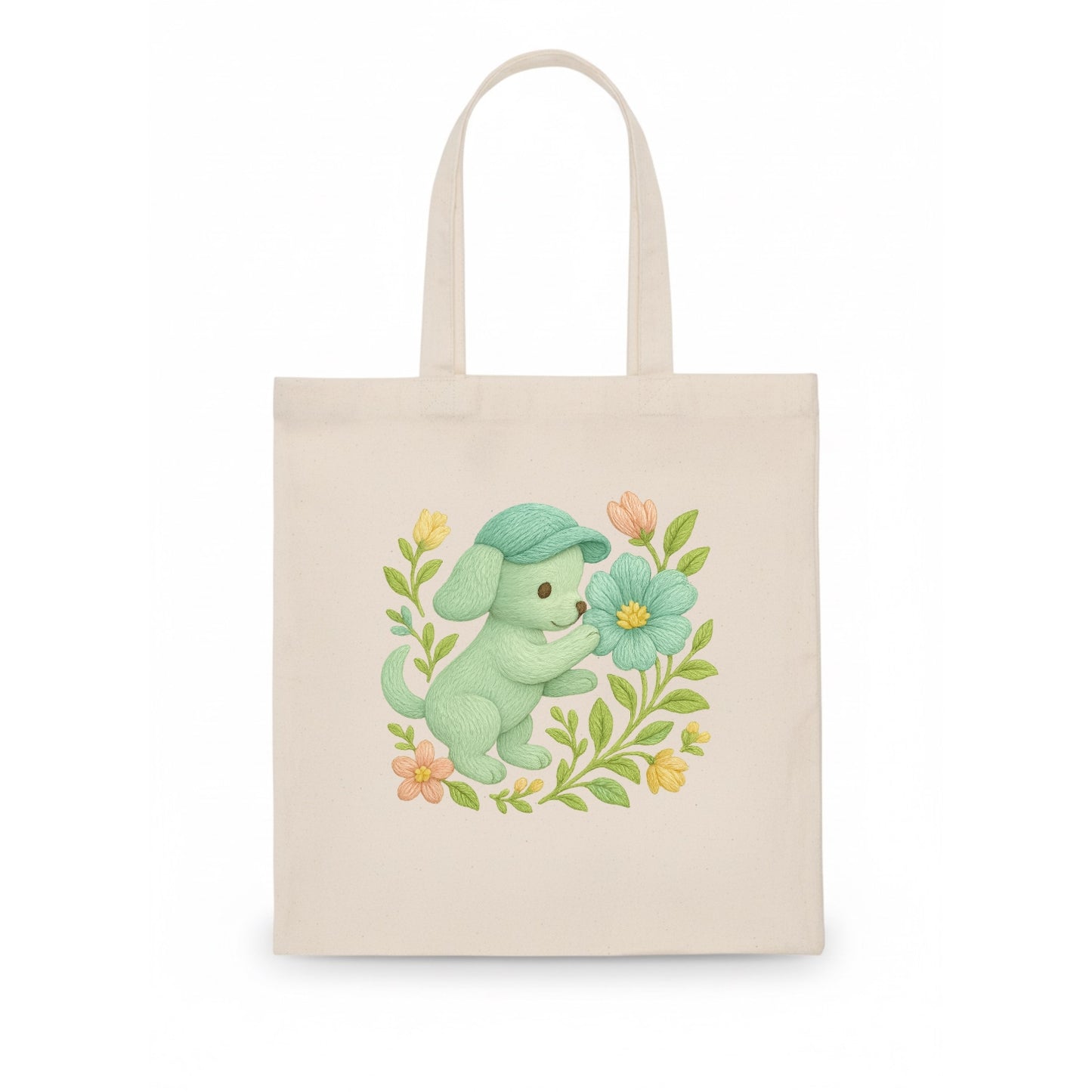 Mint Puppy - Tote Bag - white
