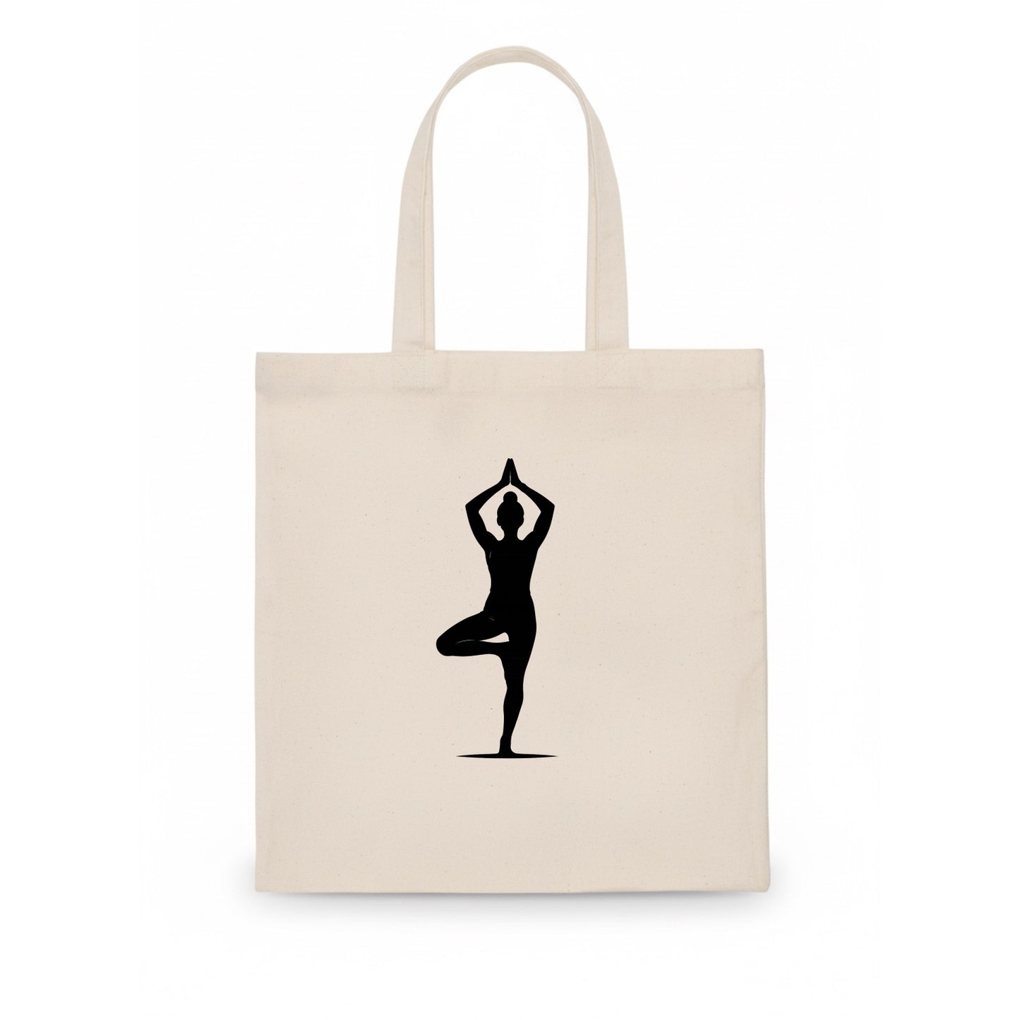 Yoga practitioner in tree pose - Tote Bag - white