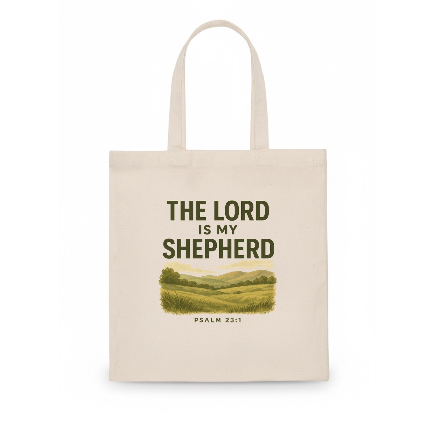 Psalm 23:1 Meadow - Tote Bag - white