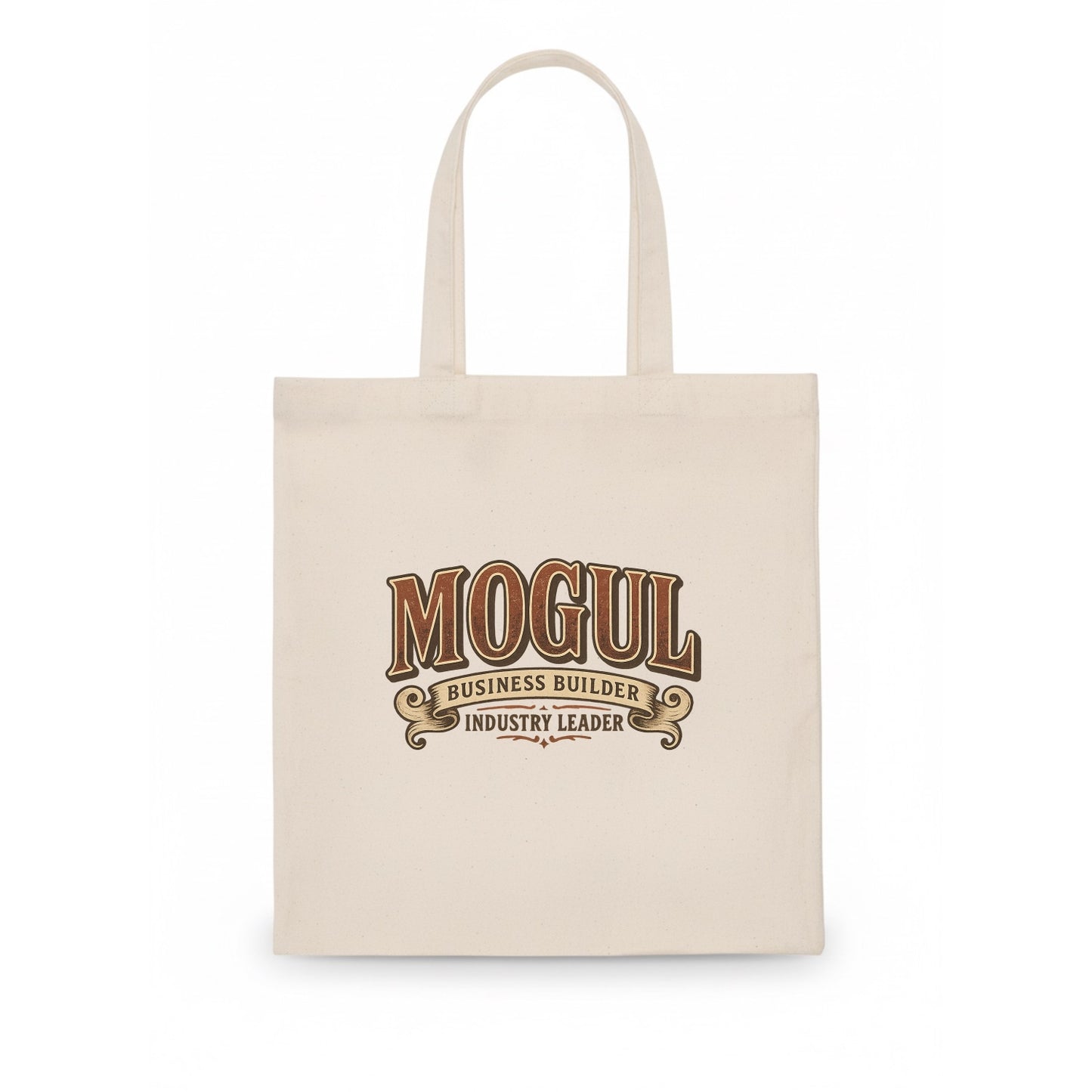 Bold typography design - "MOGUL" - business builder, industry leader - Tote Bag - white