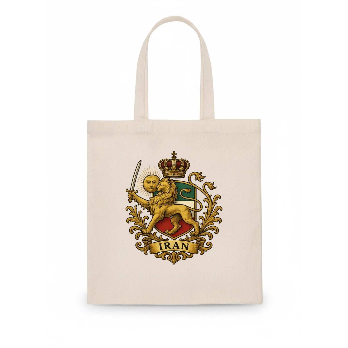 Royal Iran Coat Of Arms - Tote Bag - white
