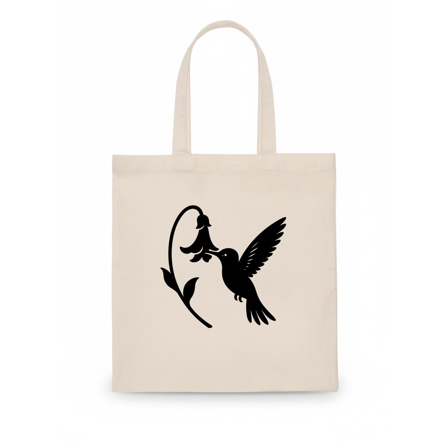 Hummingbird hovering at flower - Tote Bag - white