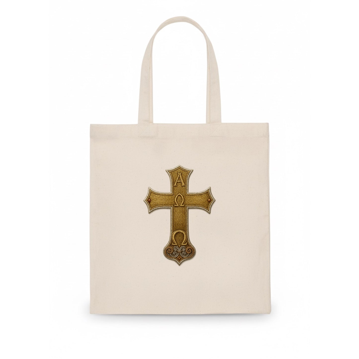 Alpha Omega Cross - Tote Bag - white