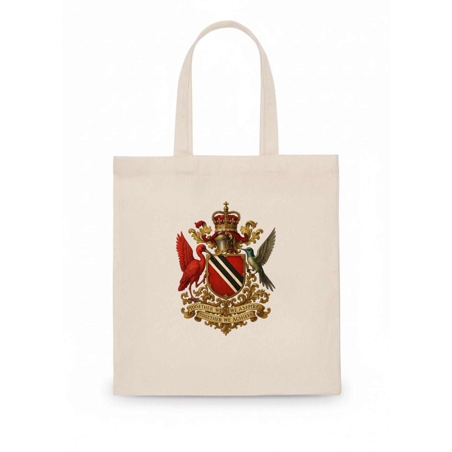 Trinidad Scarlet Ibis Emblem - Tote Bag - white
