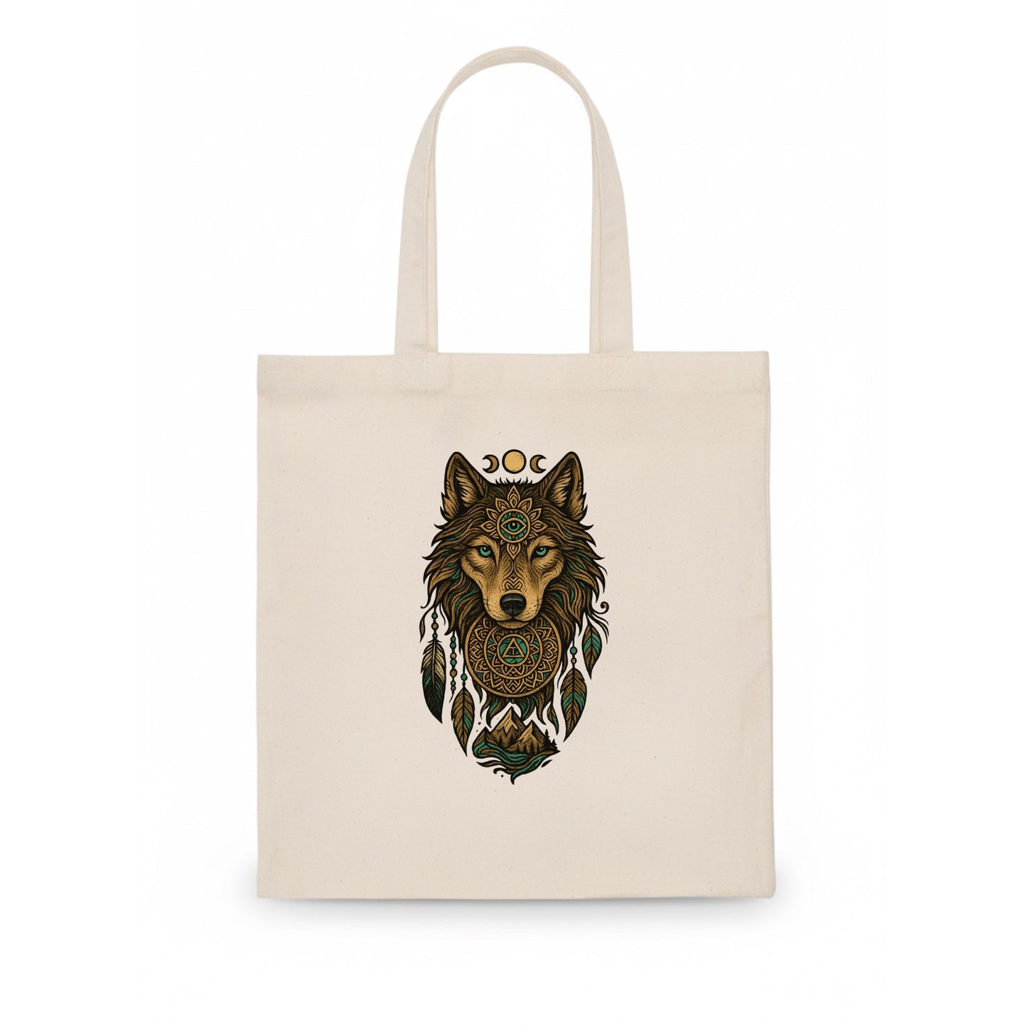 Tattoo Wolf Flash - Tote Bag - white