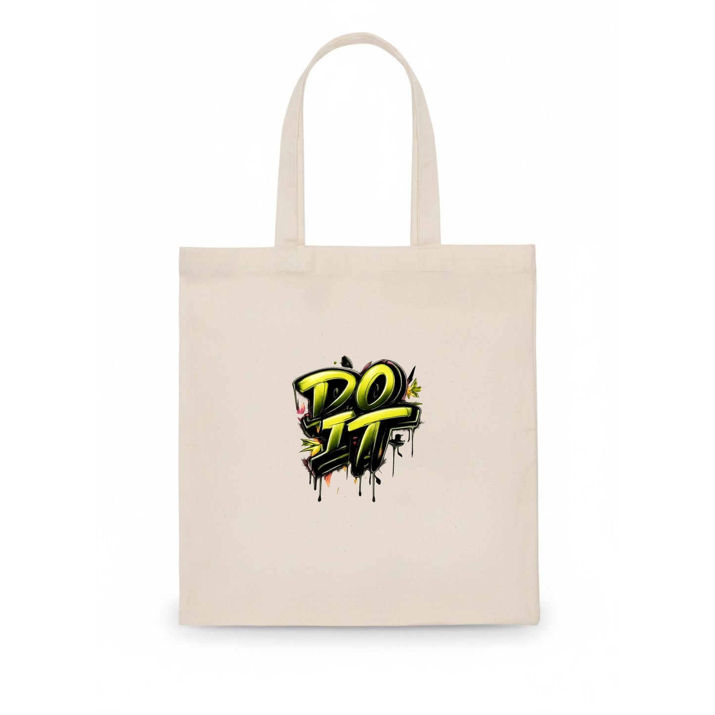 Bold typography design - "DO IT" - just do it, stop waiting - Tote Bag - white