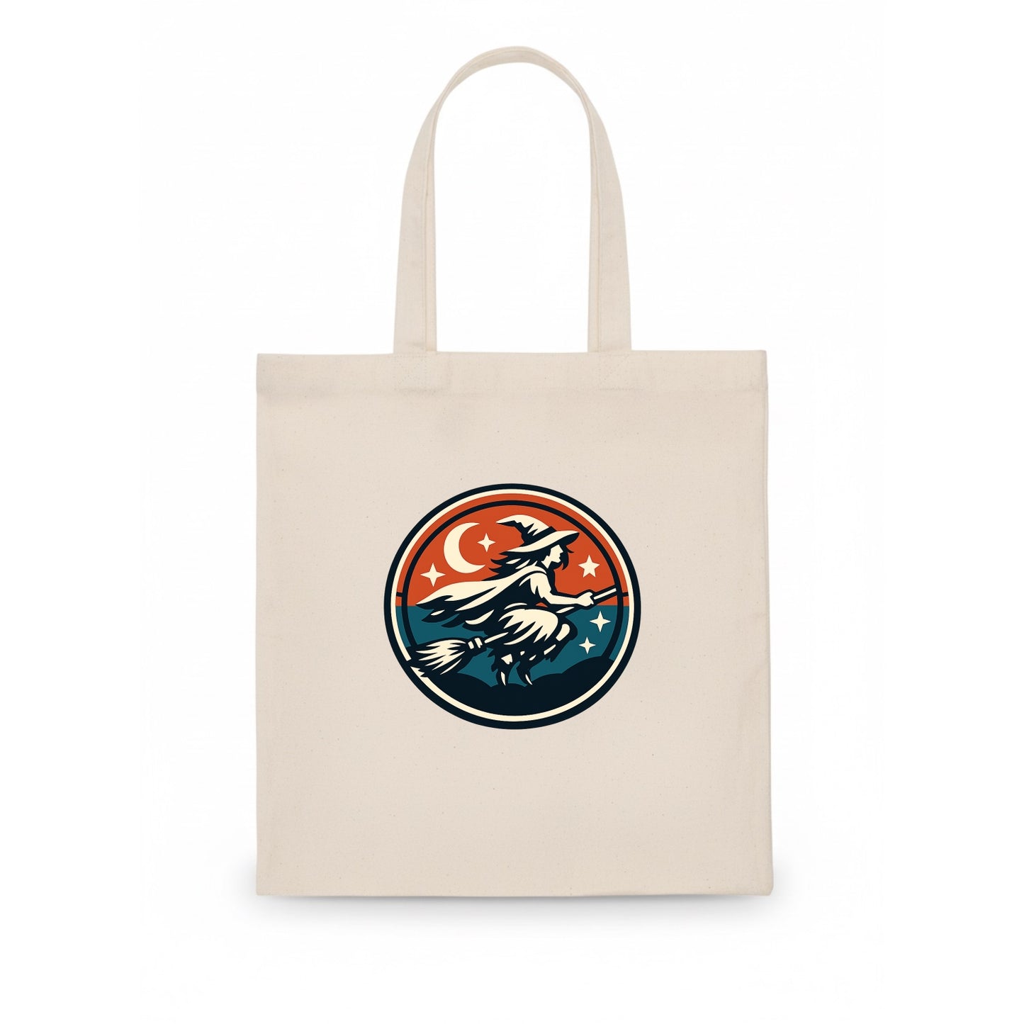 Mystic Night Witch Emblem - Tote Bag - white