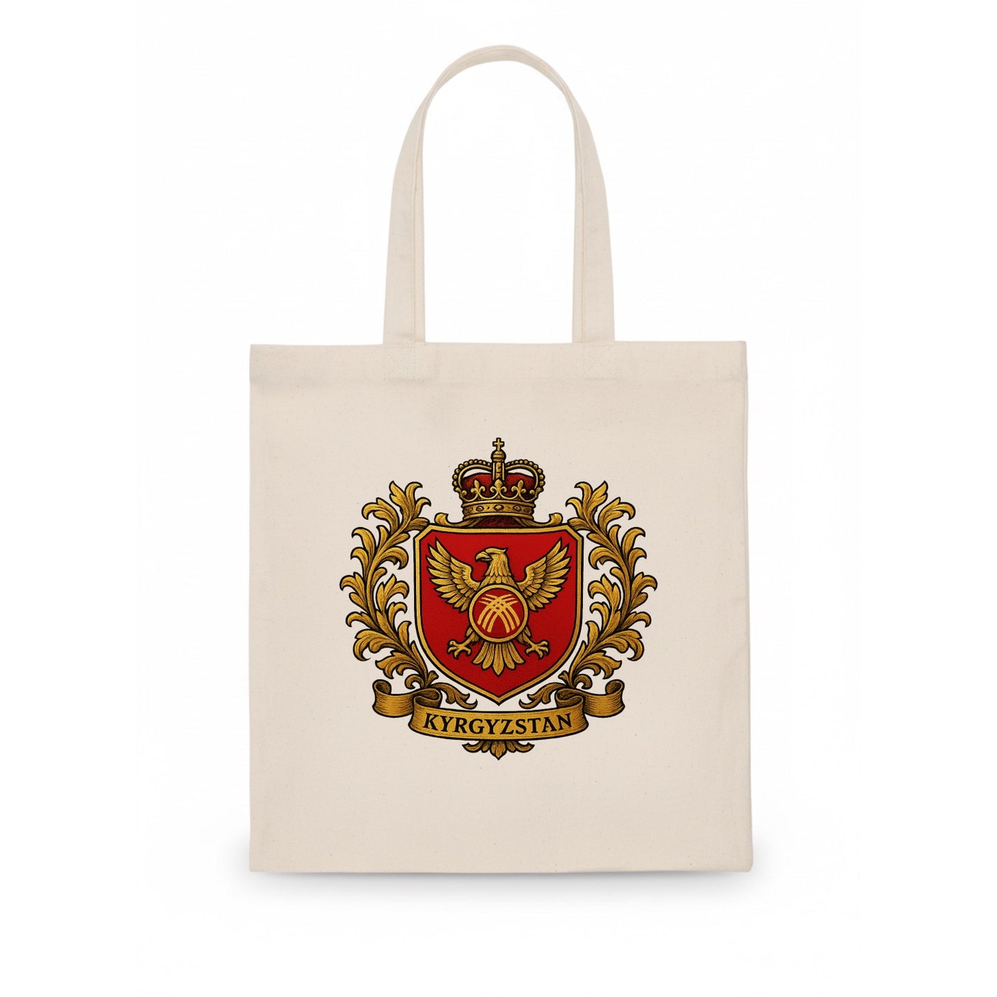 Kyrgyzstan Heritage Badge - Tote Bag - white