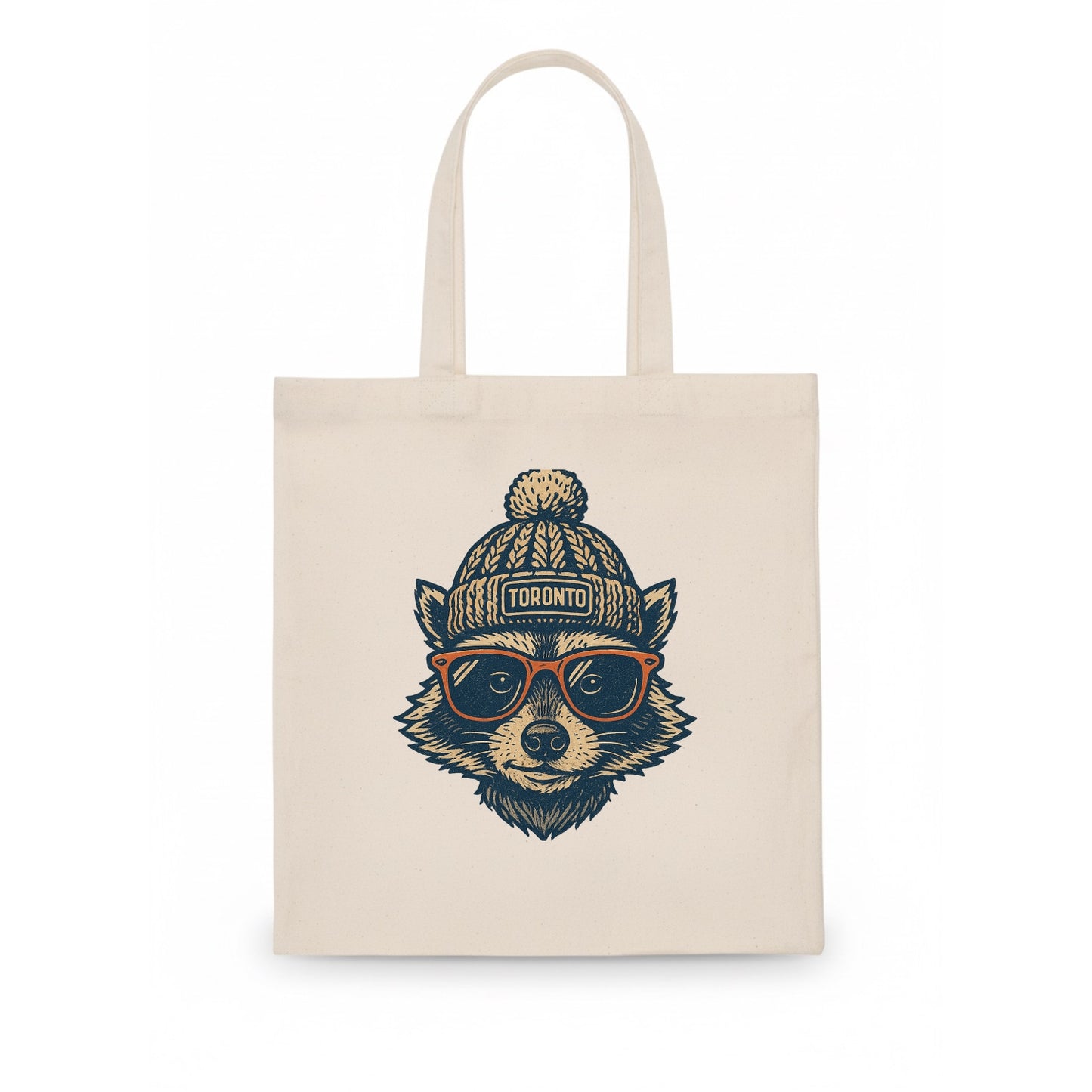 Toronto Raccoon wearing Toronto beanie w - Tote Bag - white