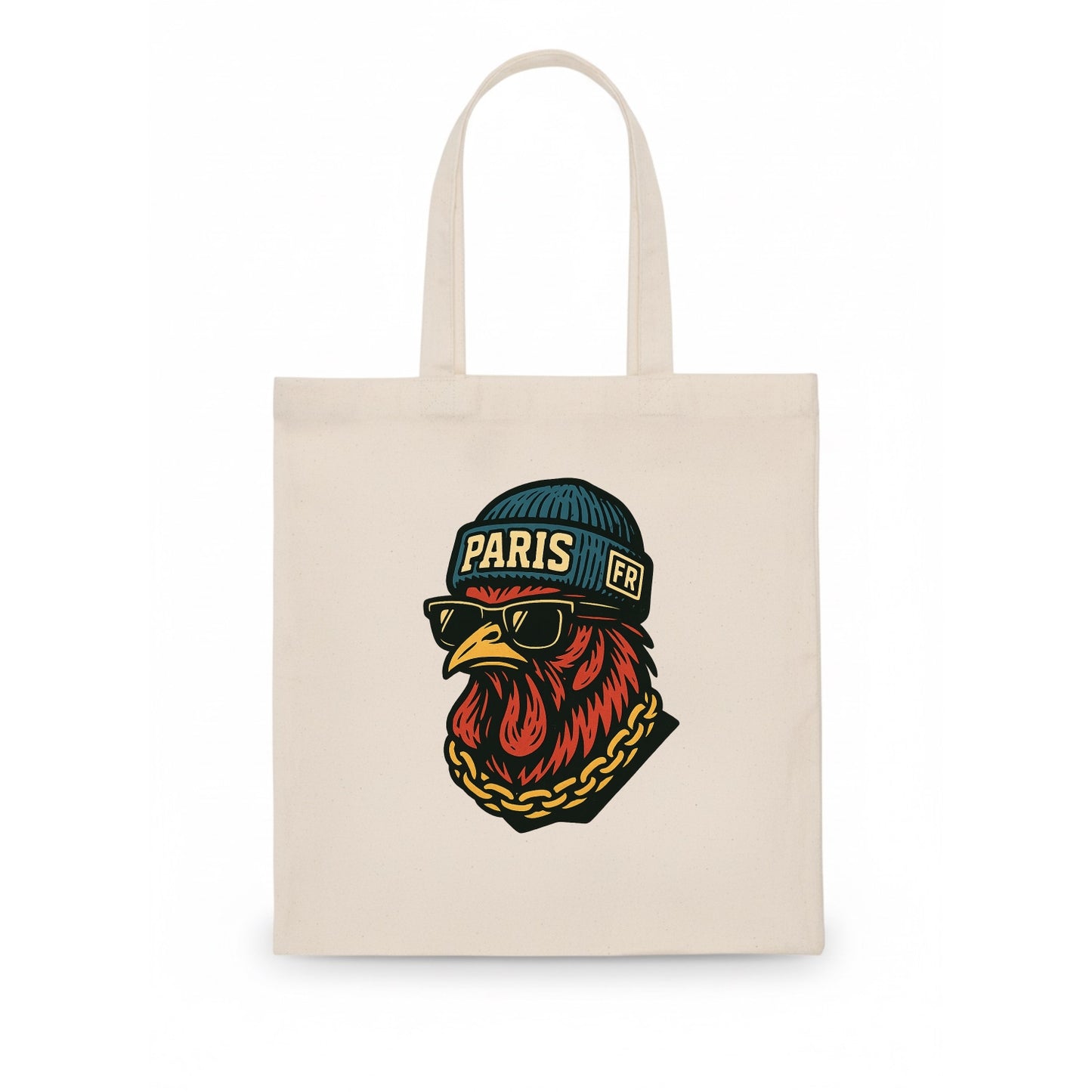 Paris Rooster - Tote Bag - white