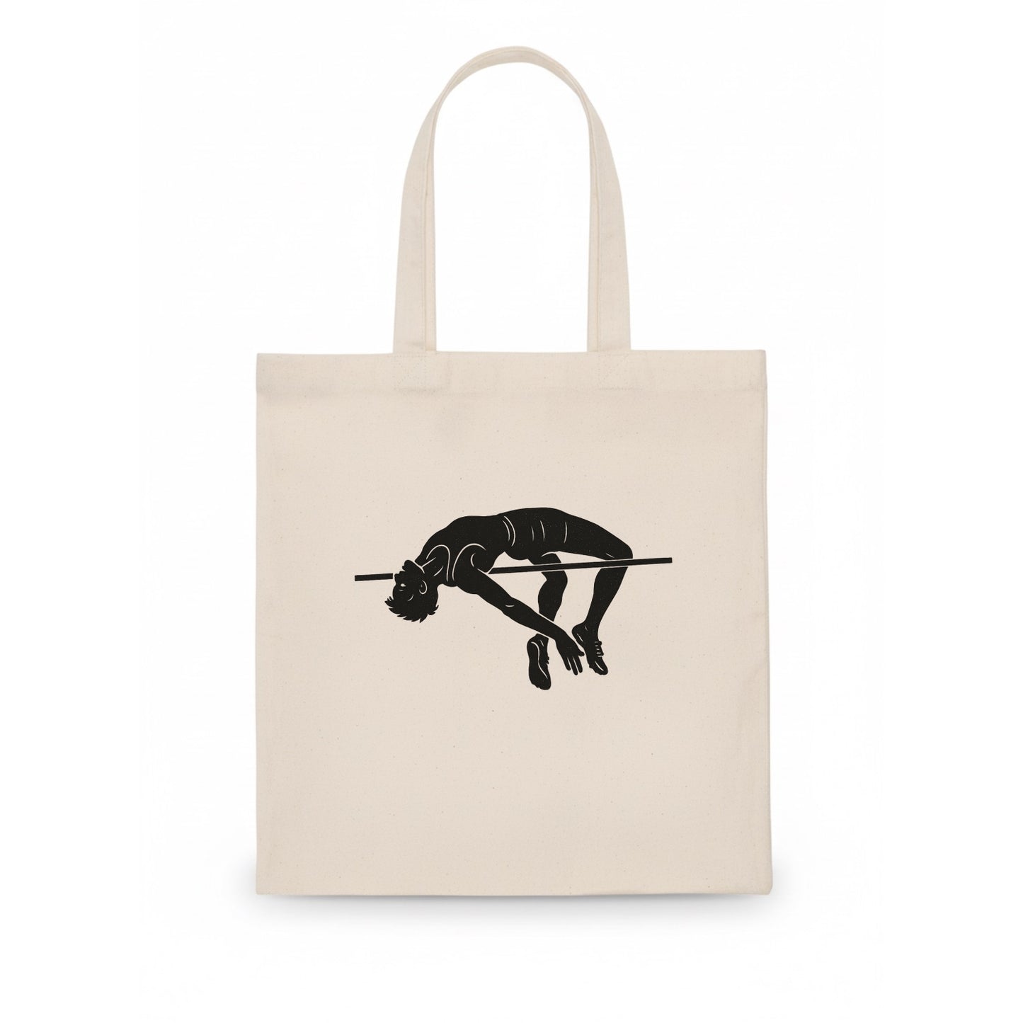 High jumper arching over bar - Tote Bag - white